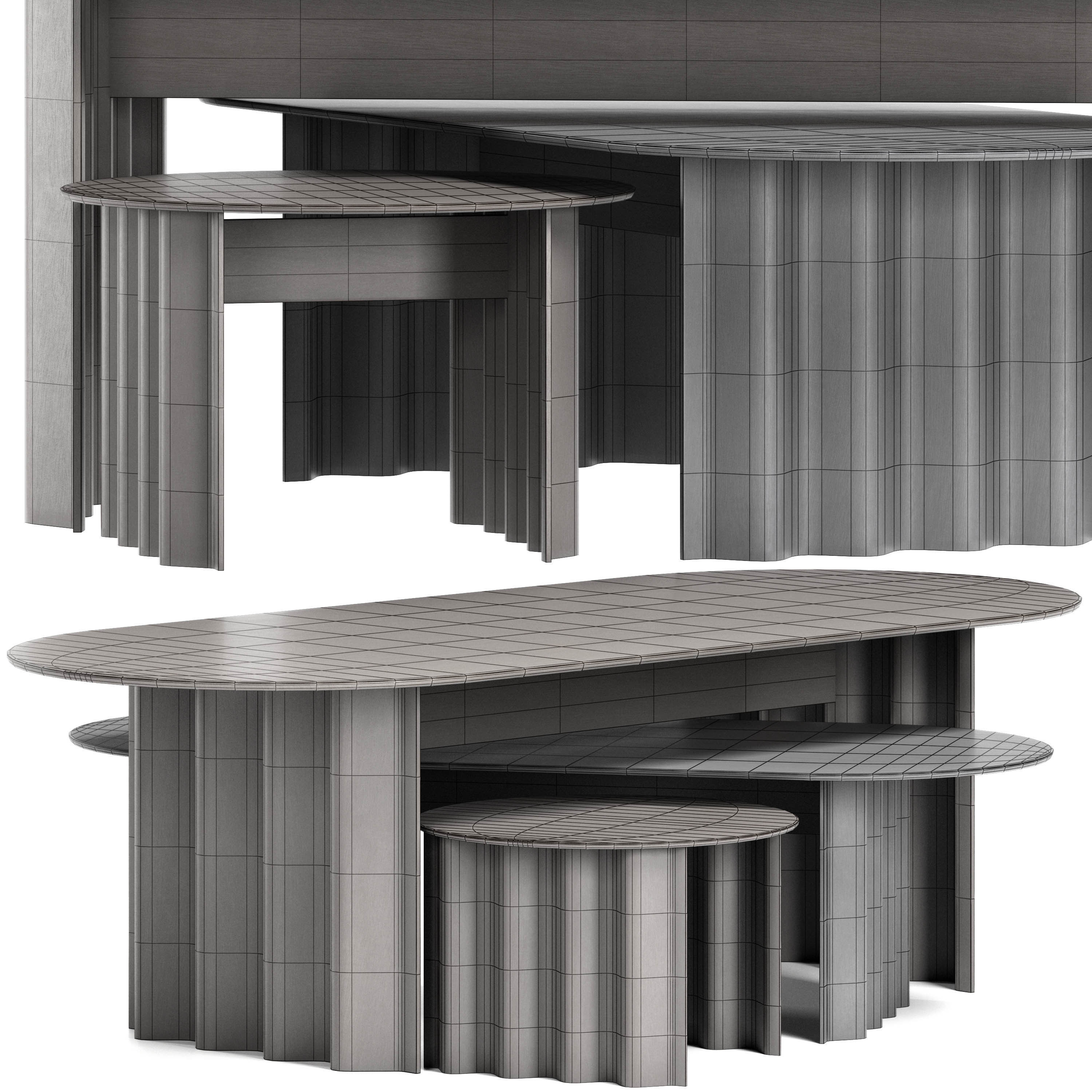 Curtain with Semicircle by Zeitraum 3D model_4