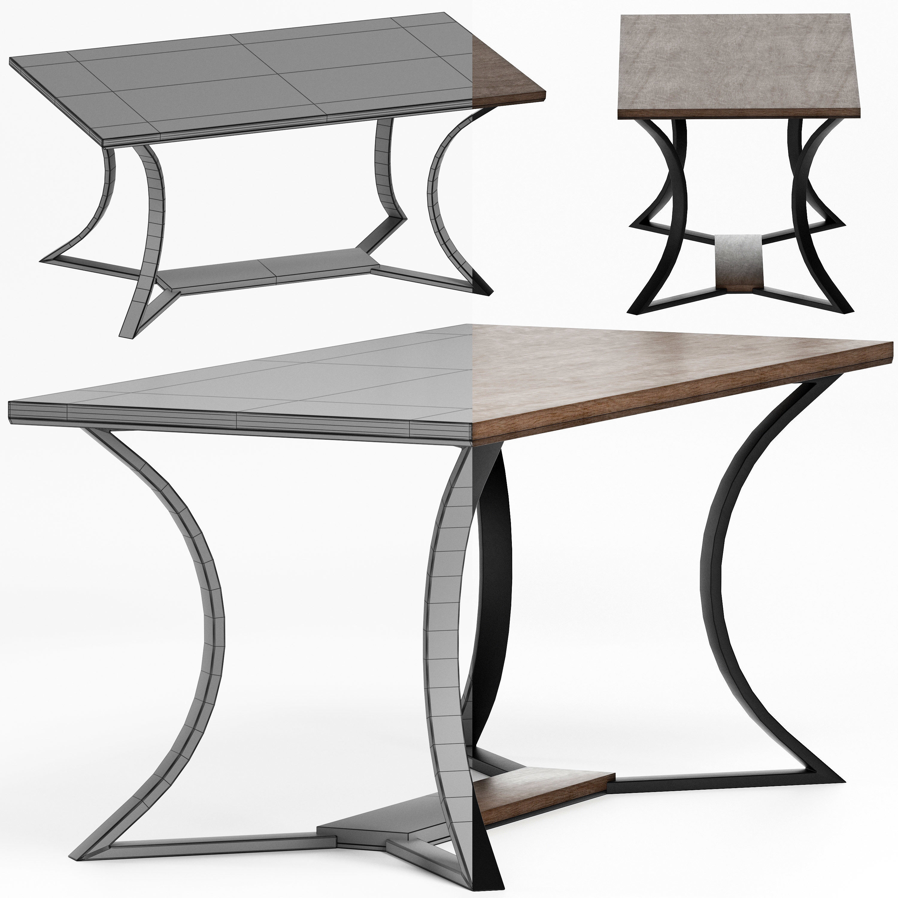 Must R Dining Table by Capital 3D model_4