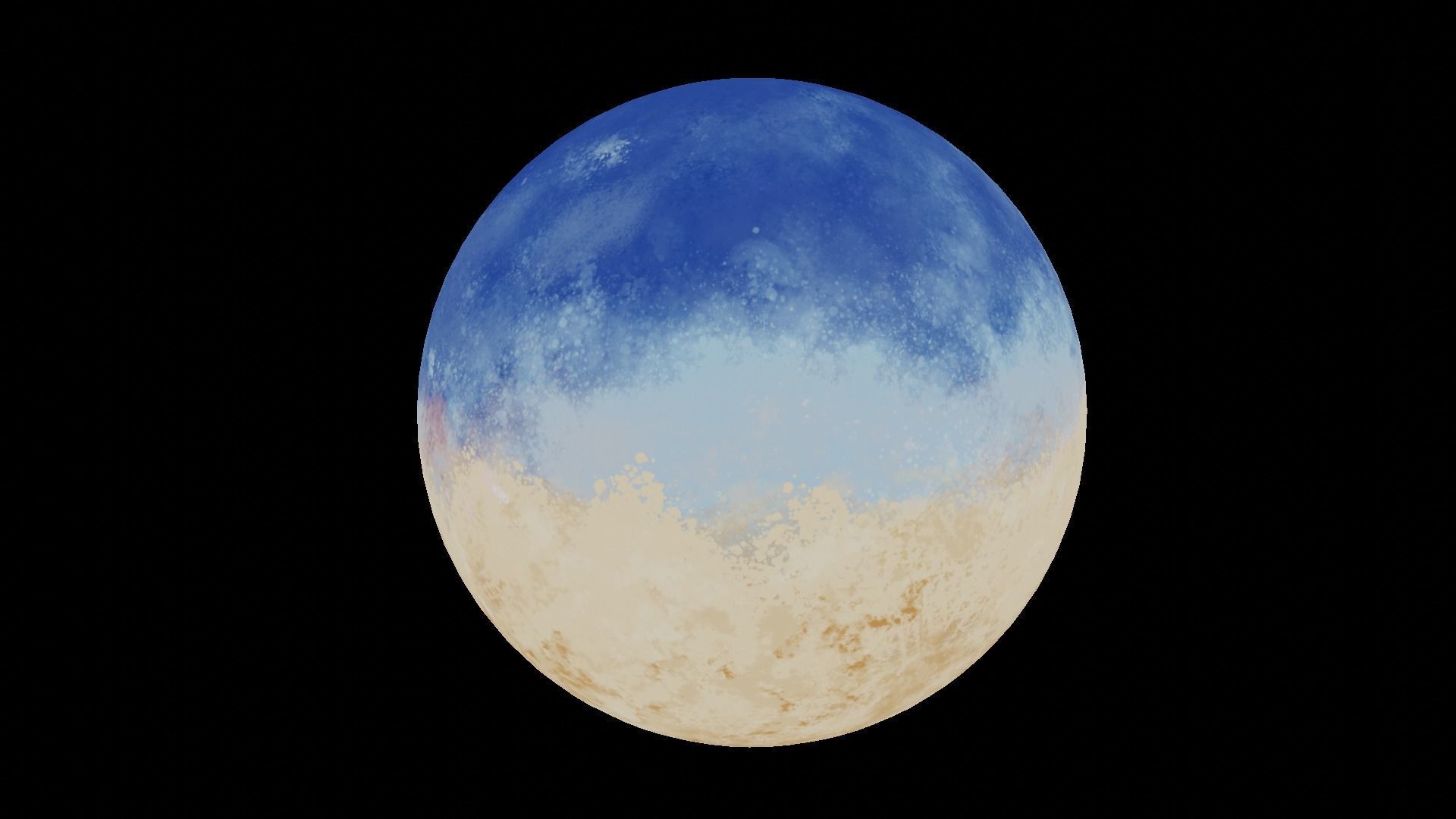 360 VR Panoramic Cartoon Painted Desert equirectangular Low-poly 3D model_5