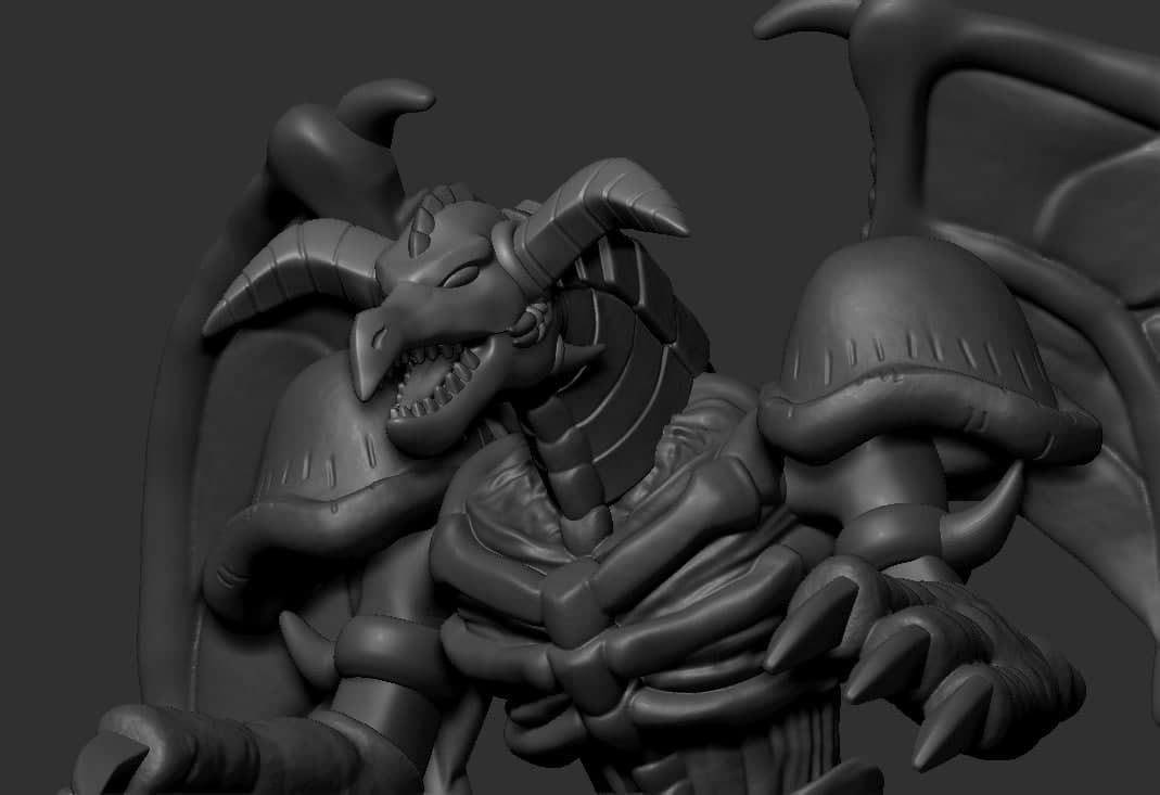 Skull Dragon 3d Printable Figure  3D print model_3
