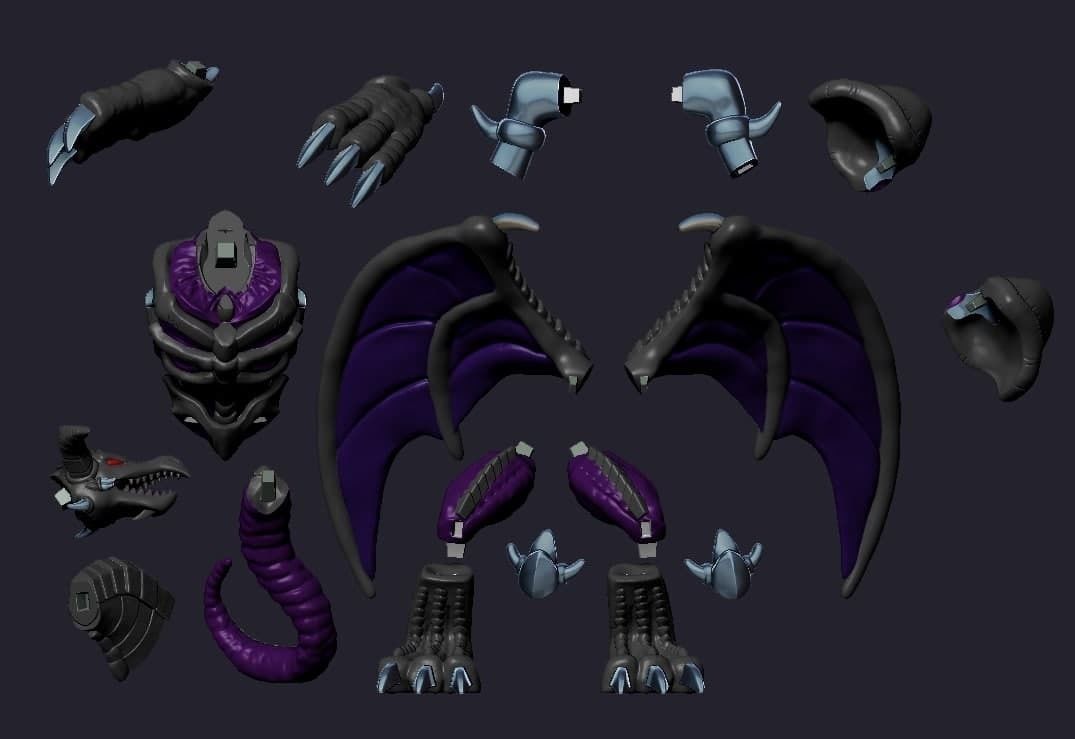 Skull Dragon 3d Printable Figure  3D print model_2