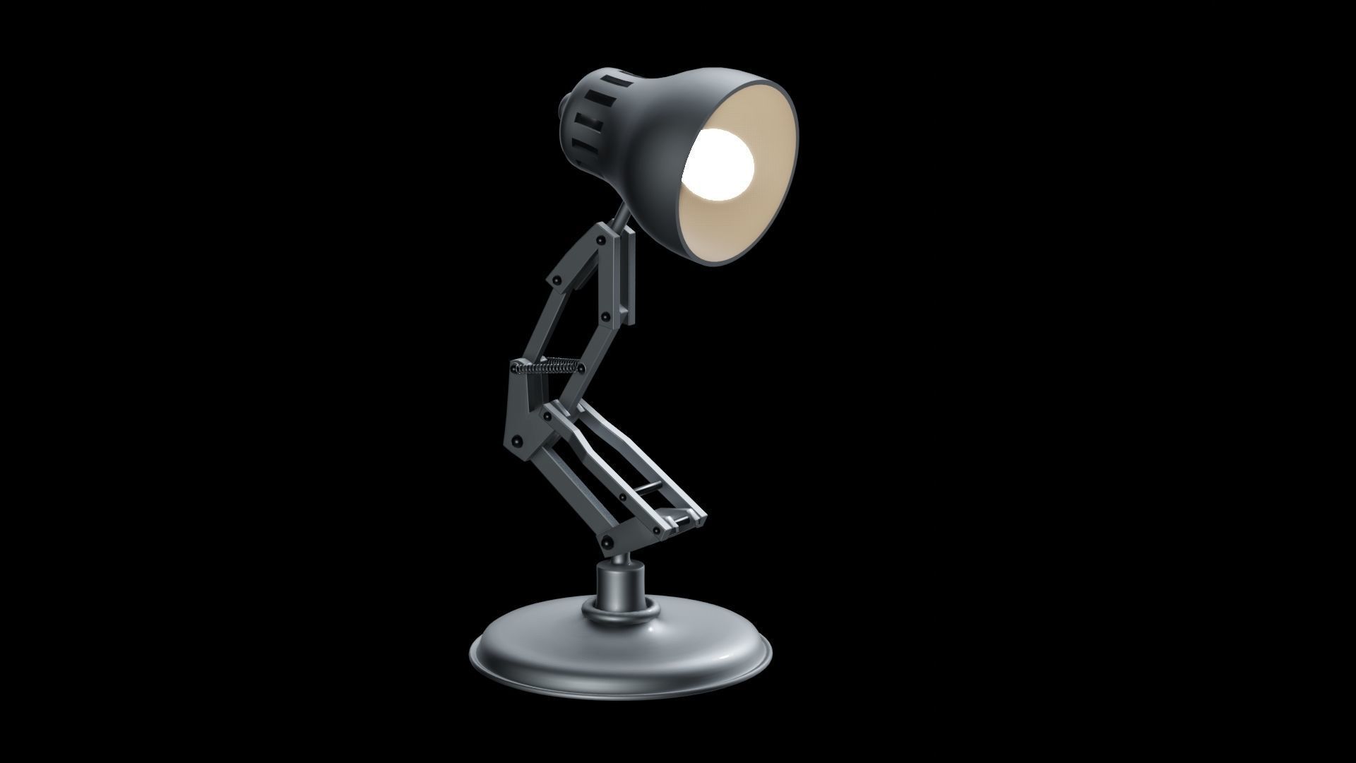 Luxo Pixar Character with Rig and Animation  3D model_2