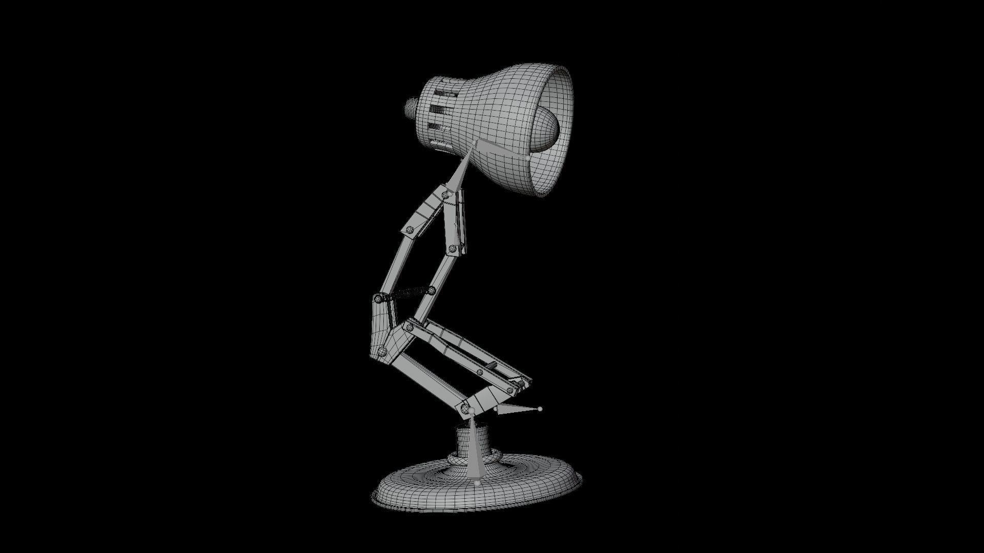 Luxo Pixar Character with Rig and Animation  3D model_5
