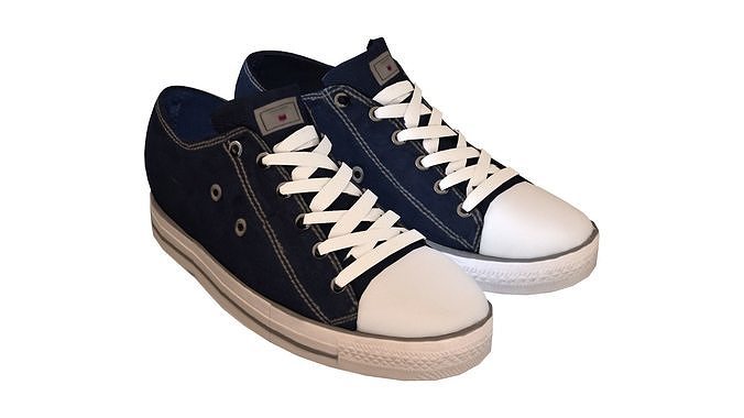 Casual Canvas Shoes Low-poly 3D model