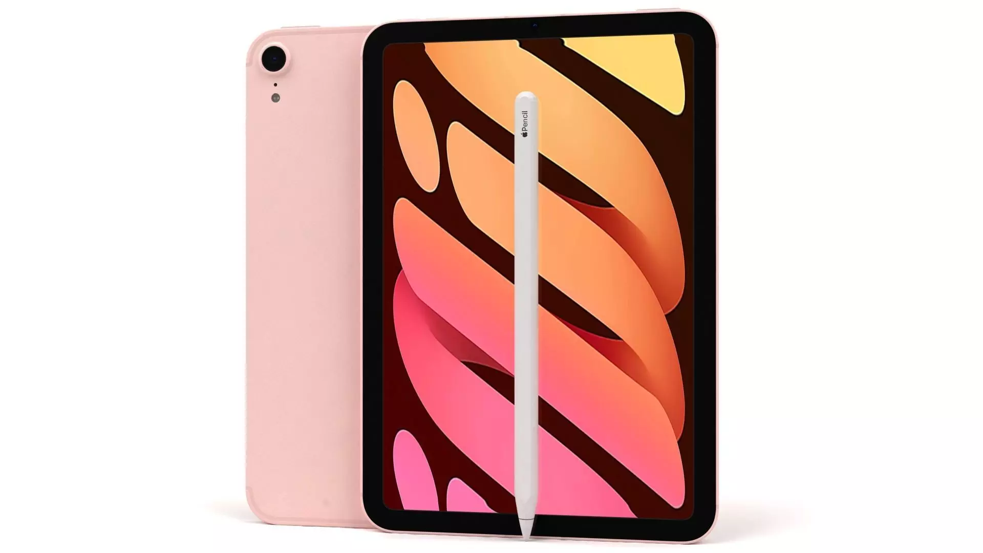 Apple iPad mini 2021 Pink With Pencil 3D model_0