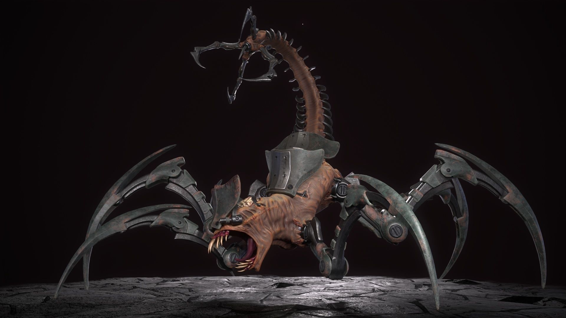 Cyborg Scorpion Low-poly 3D model_20