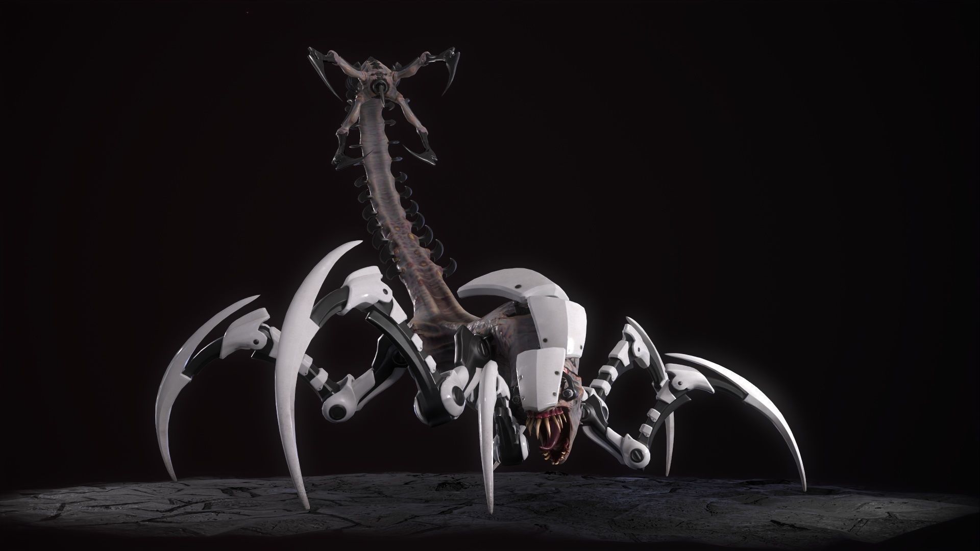 Cyborg Scorpion Low-poly 3D model_19