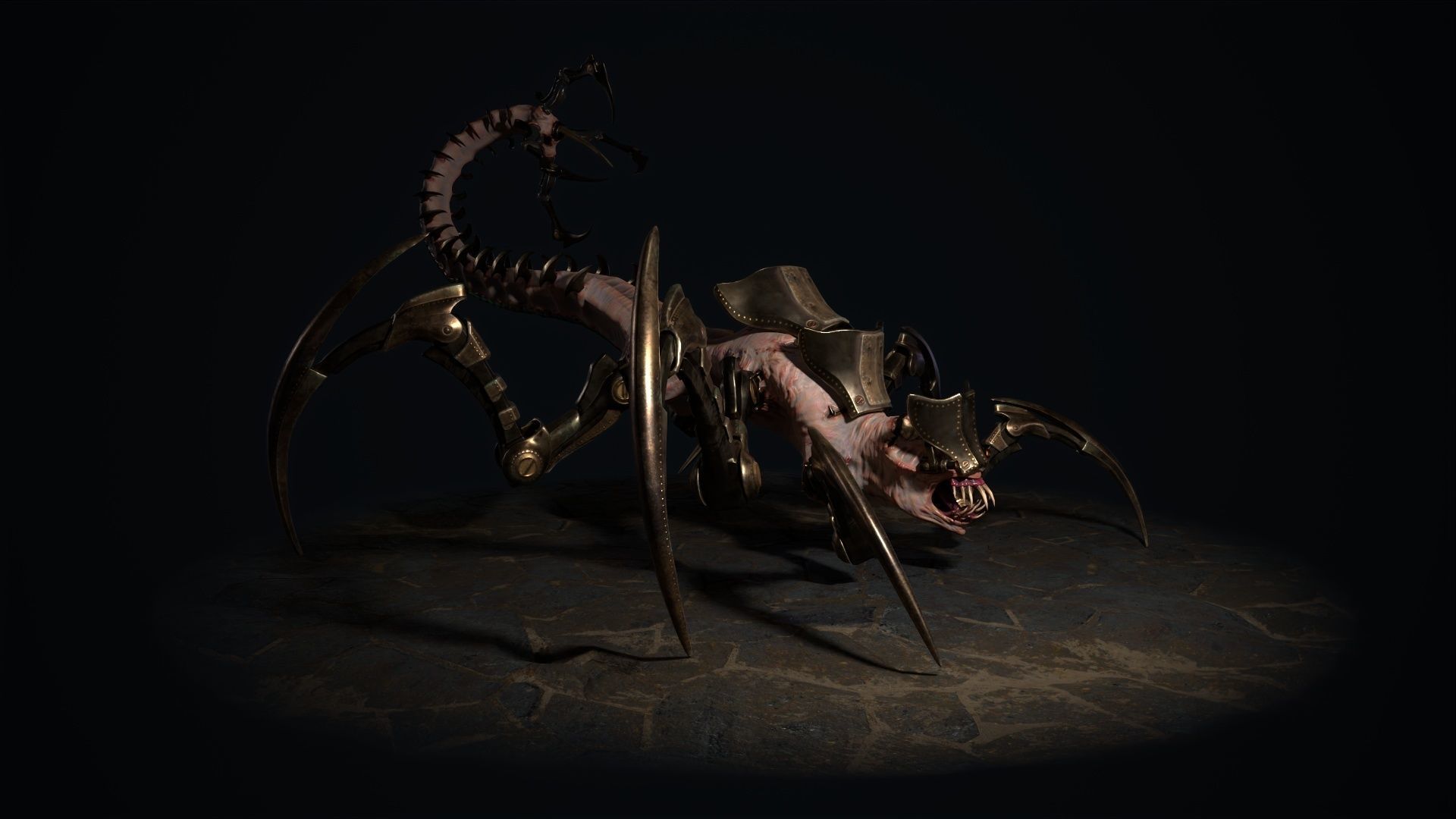 Cyborg Scorpion Low-poly 3D model_11