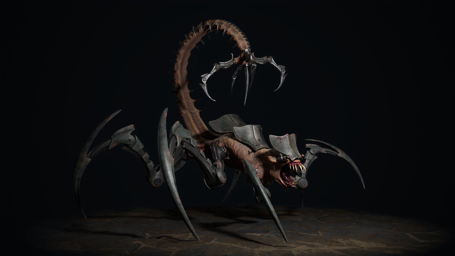 Cyborg Scorpion Low-poly 3D model_5