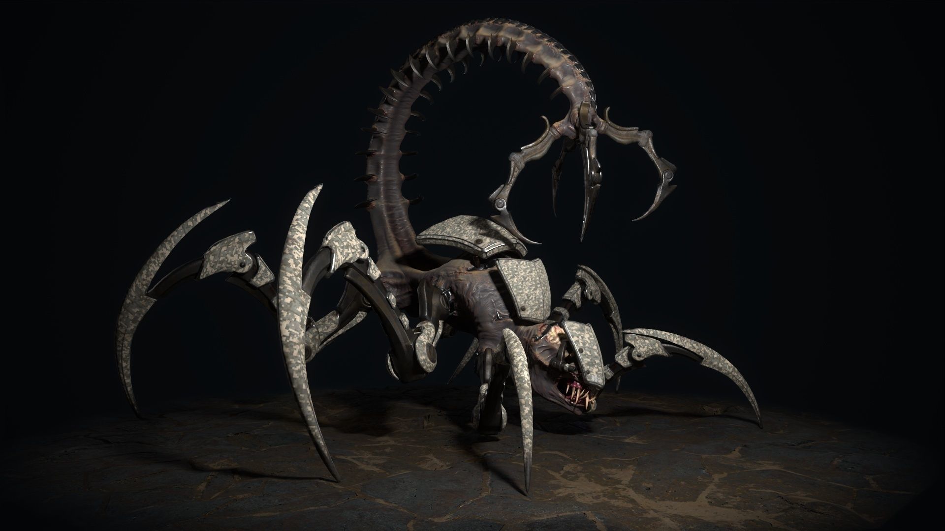 Cyborg Scorpion Low-poly 3D model_18
