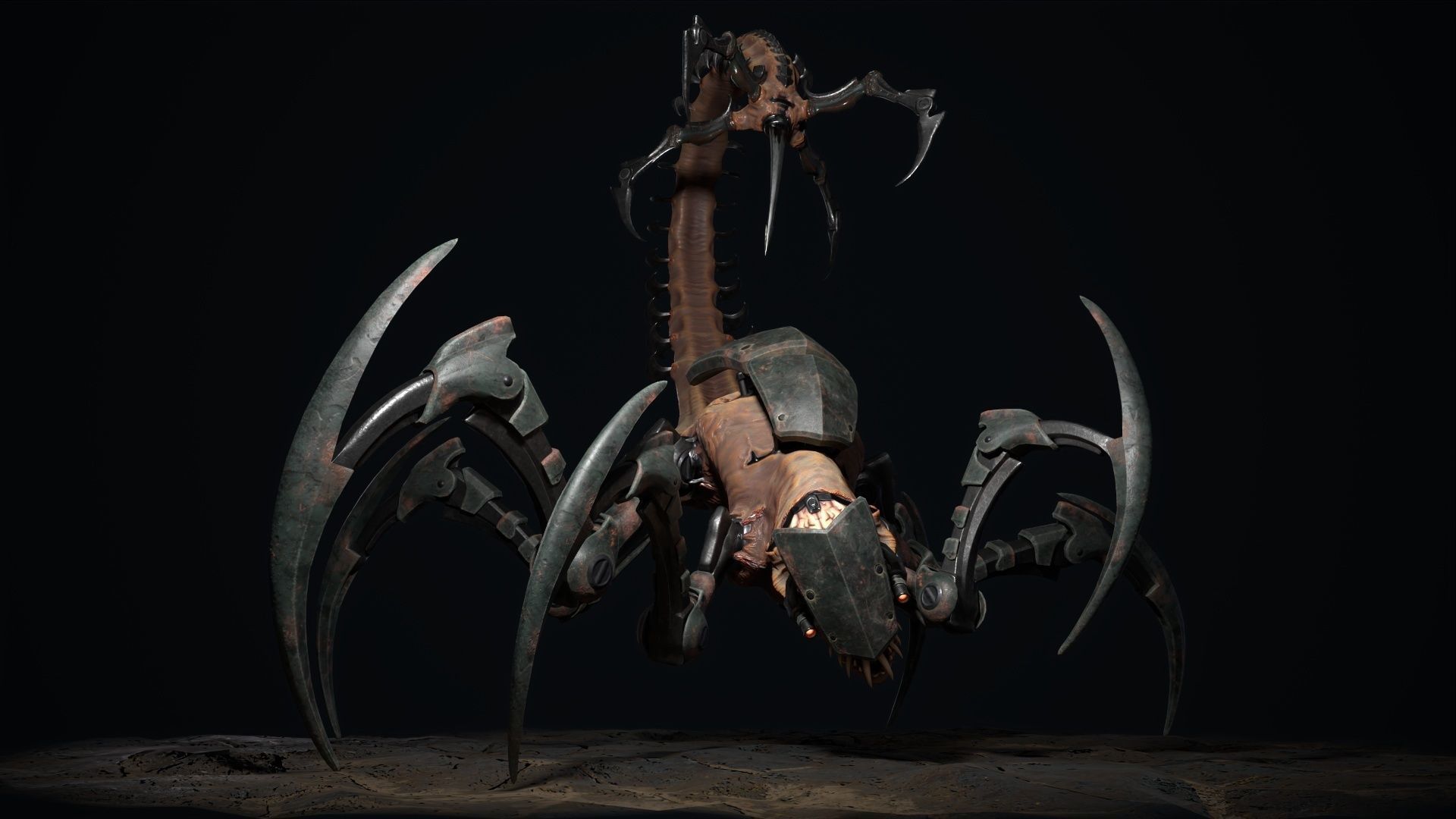 Cyborg Scorpion Low-poly 3D model_2