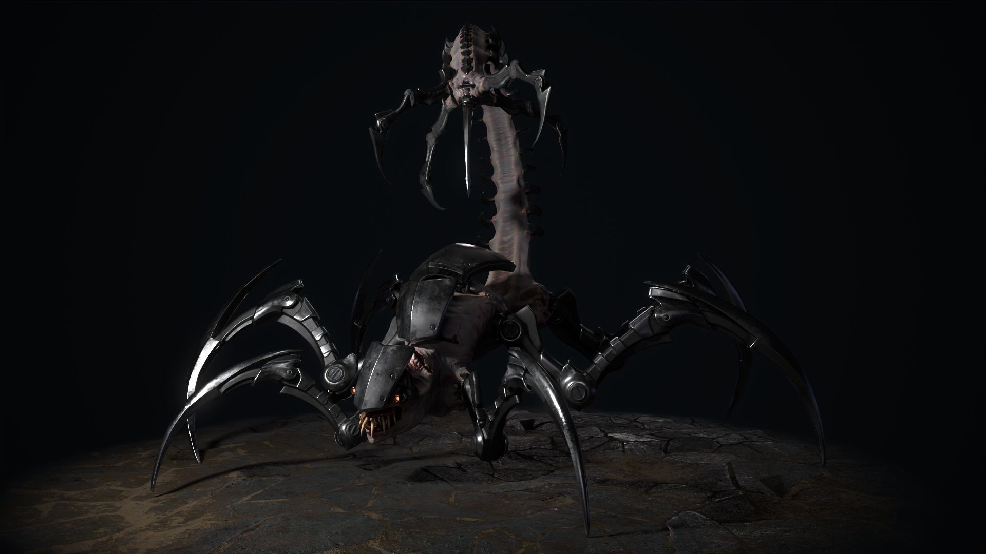 Cyborg Scorpion Low-poly 3D model_3