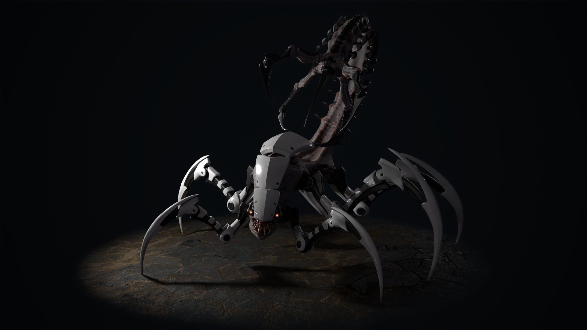 Cyborg Scorpion Low-poly 3D model_8