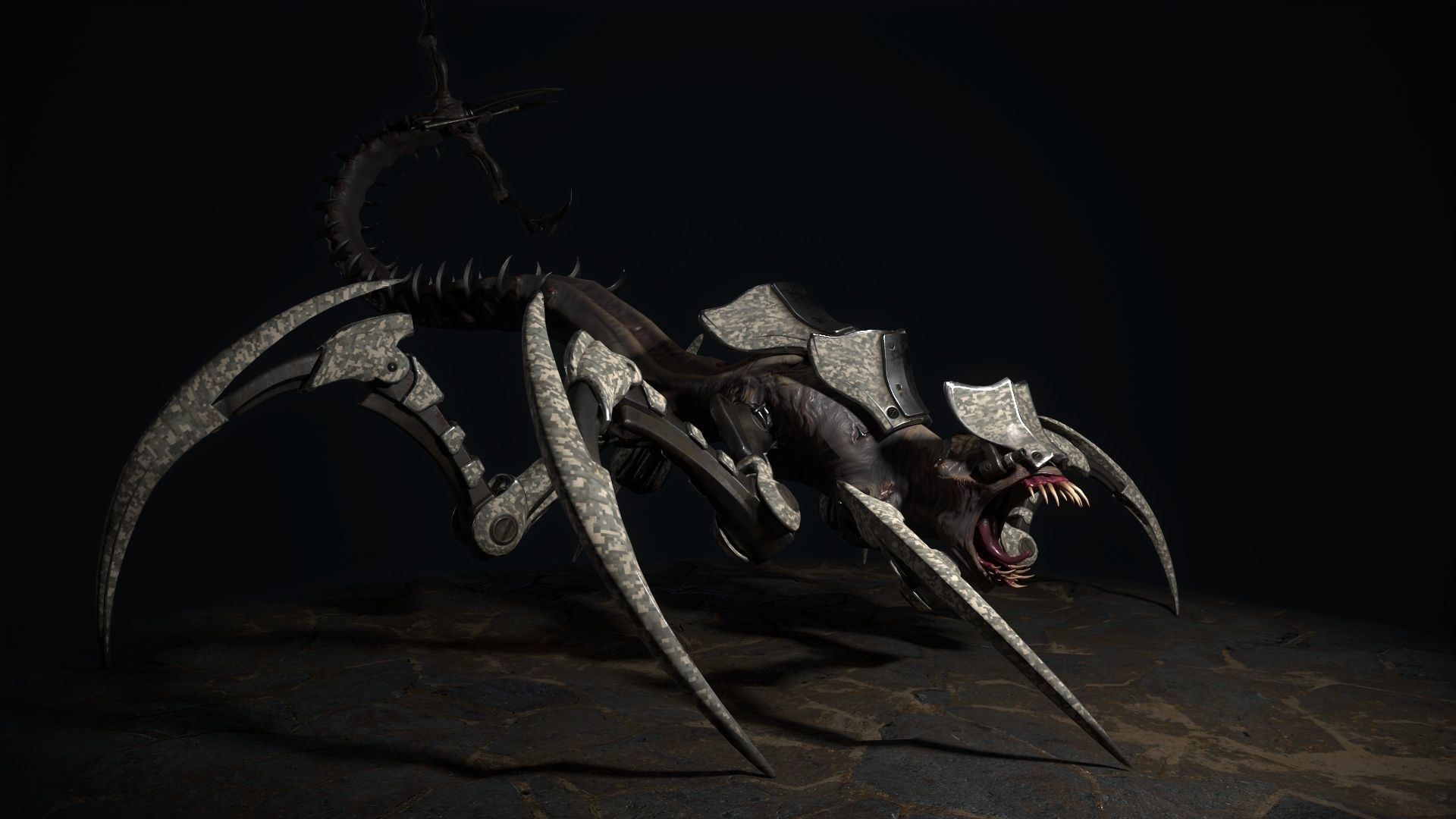Cyborg Scorpion Low-poly 3D model_12