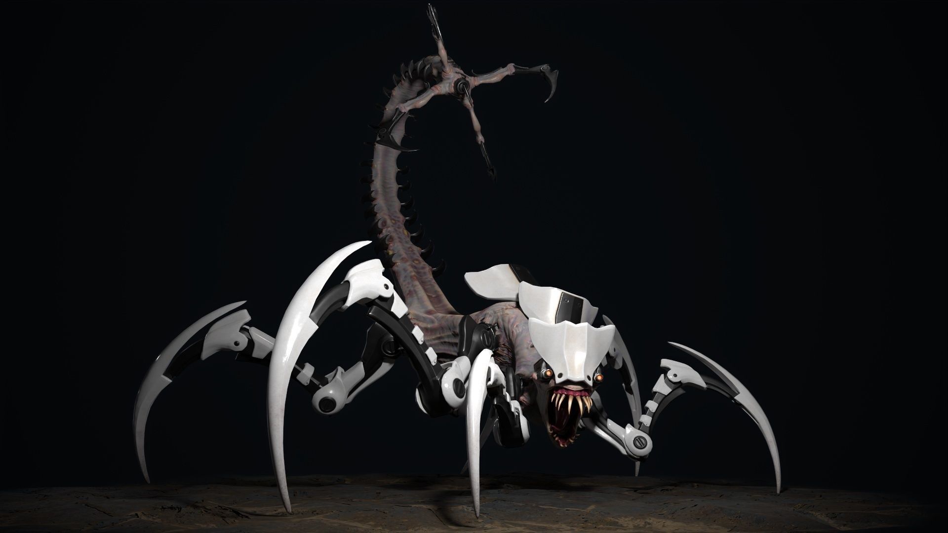 Cyborg Scorpion Low-poly 3D model_9