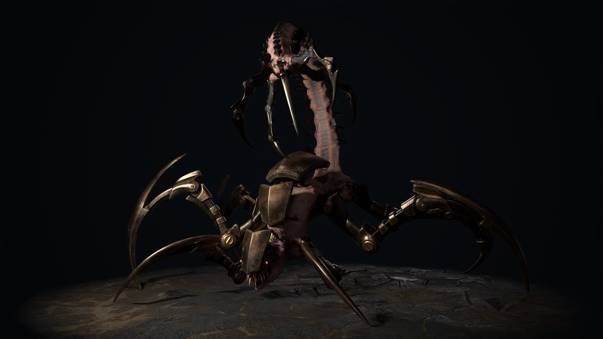 Cyborg Scorpion Low-poly 3D model_13