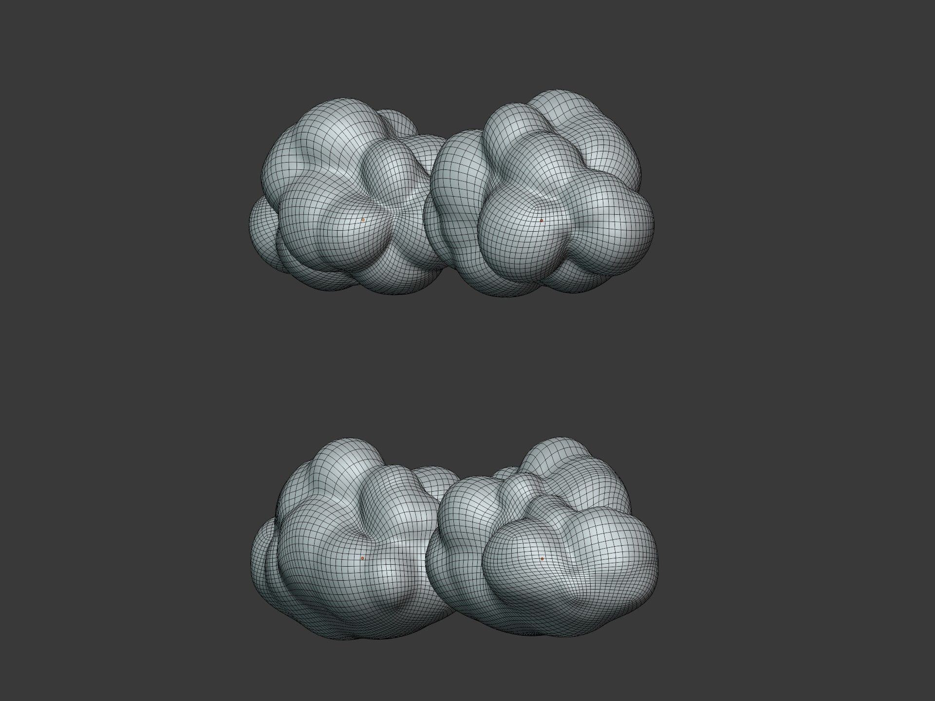 Cartoon Clouds Pack Low-poly 3D model_10
