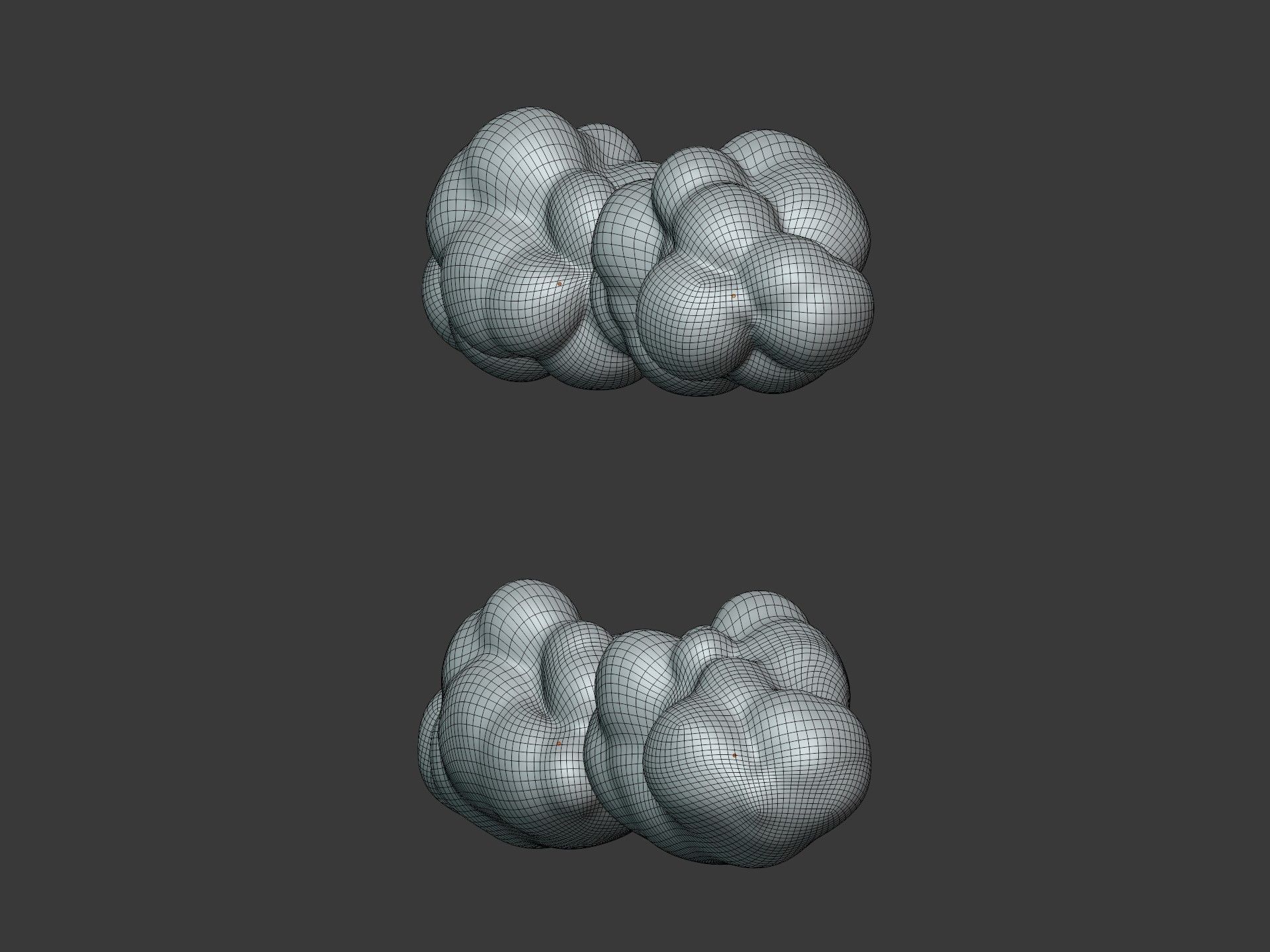 Cartoon Clouds Pack Low-poly 3D model_16