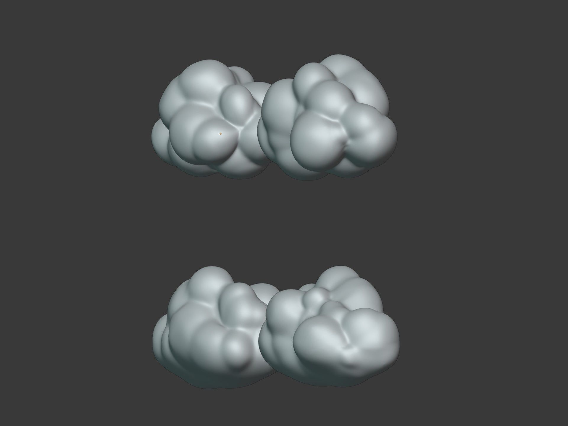 Cartoon Clouds Pack Low-poly 3D model_9