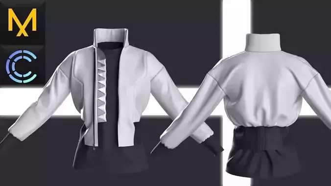 Cyberpunk jacket female Obj Fbx ZPRJ