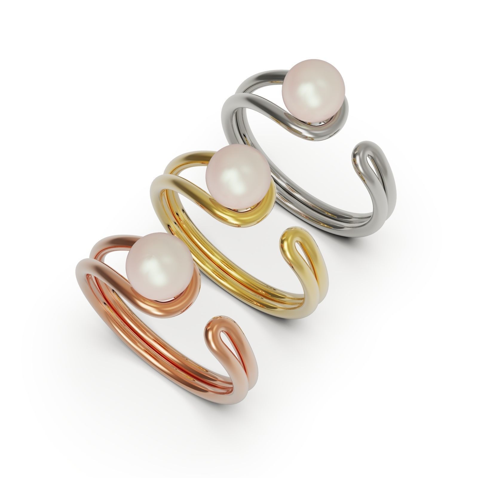 collection pearl rings Minimal _4