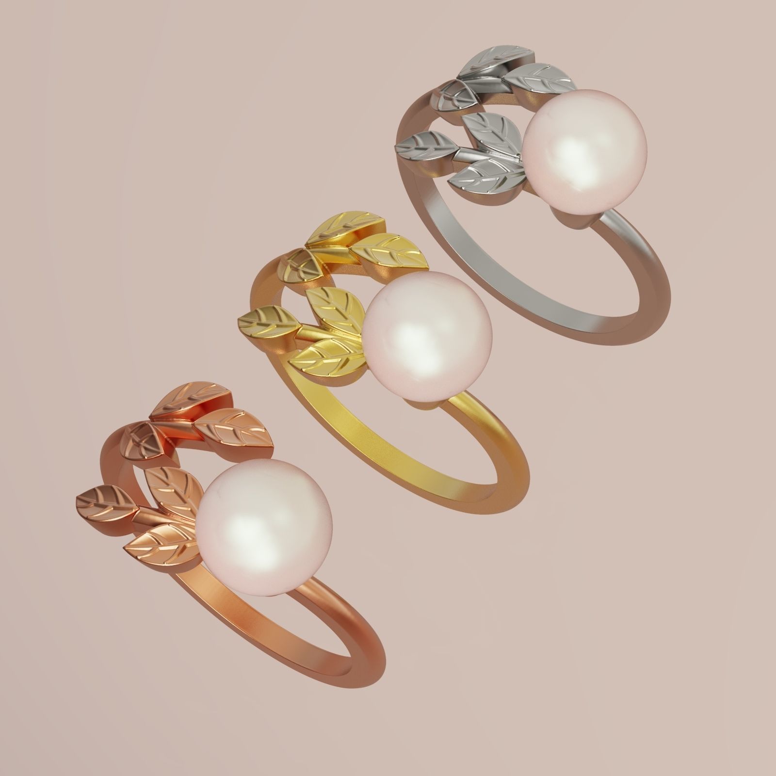 collection pearl rings Minimal _6