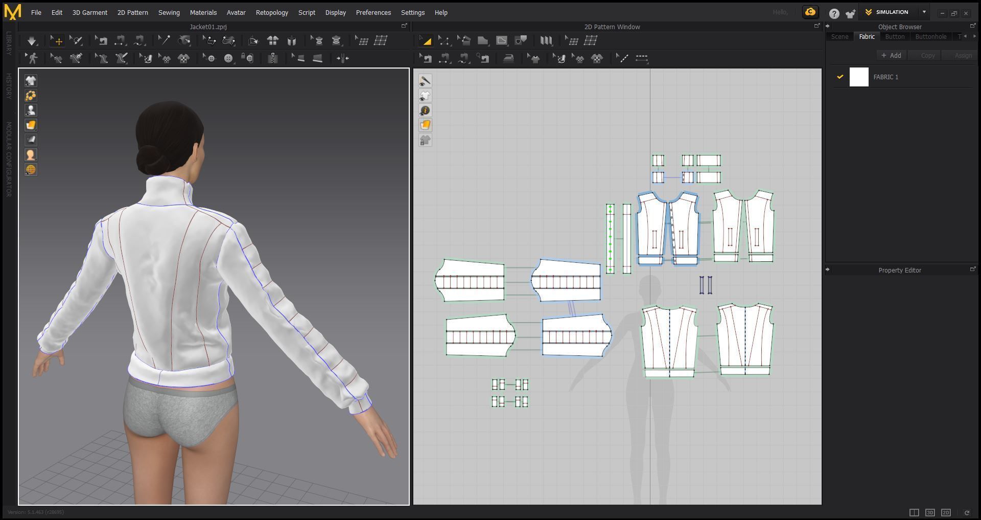Marvelous designer Jacket Low-poly 3D model Low-poly 3D model_4