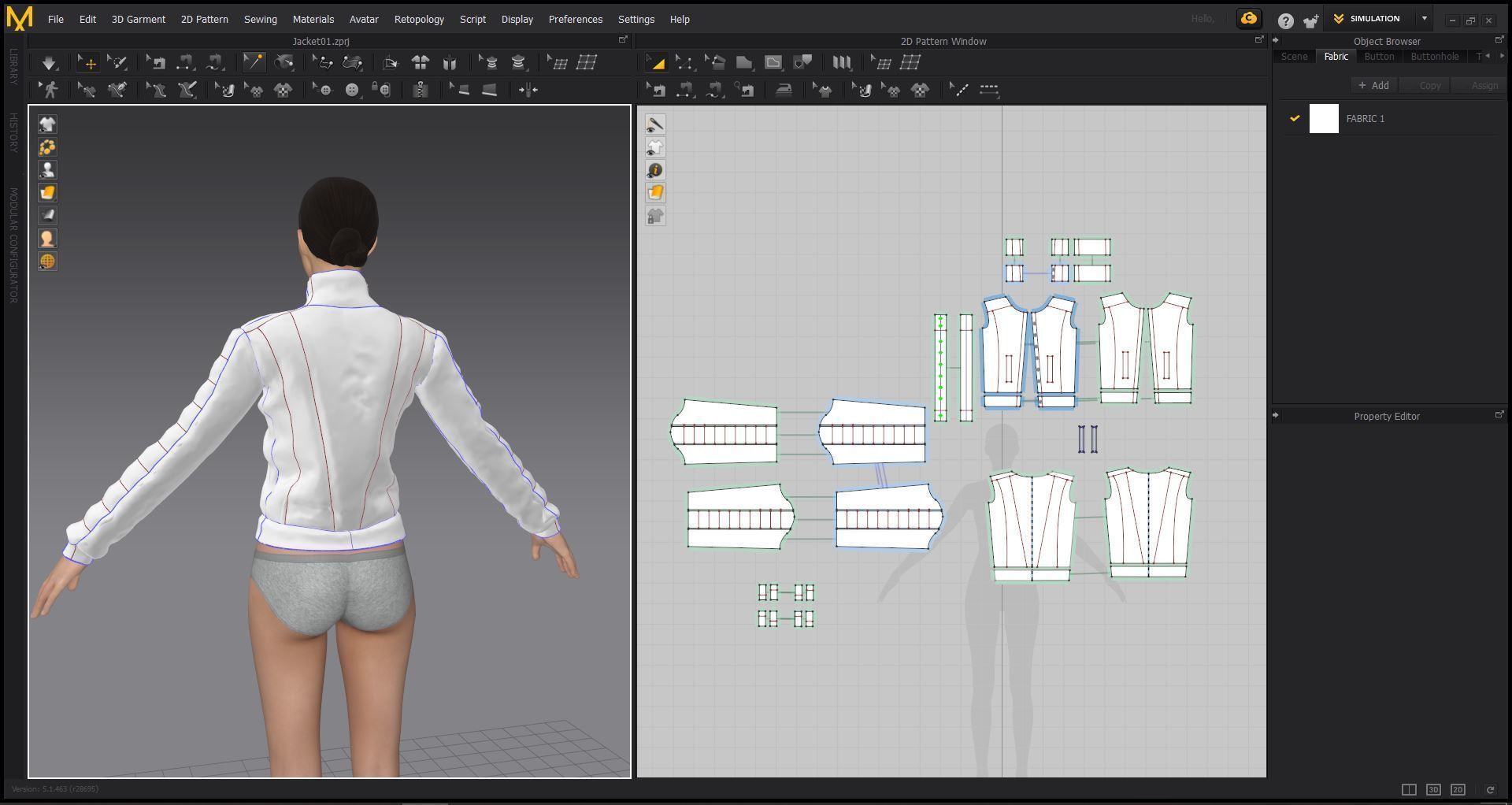 Marvelous designer Jacket Low-poly 3D model Low-poly 3D model_5