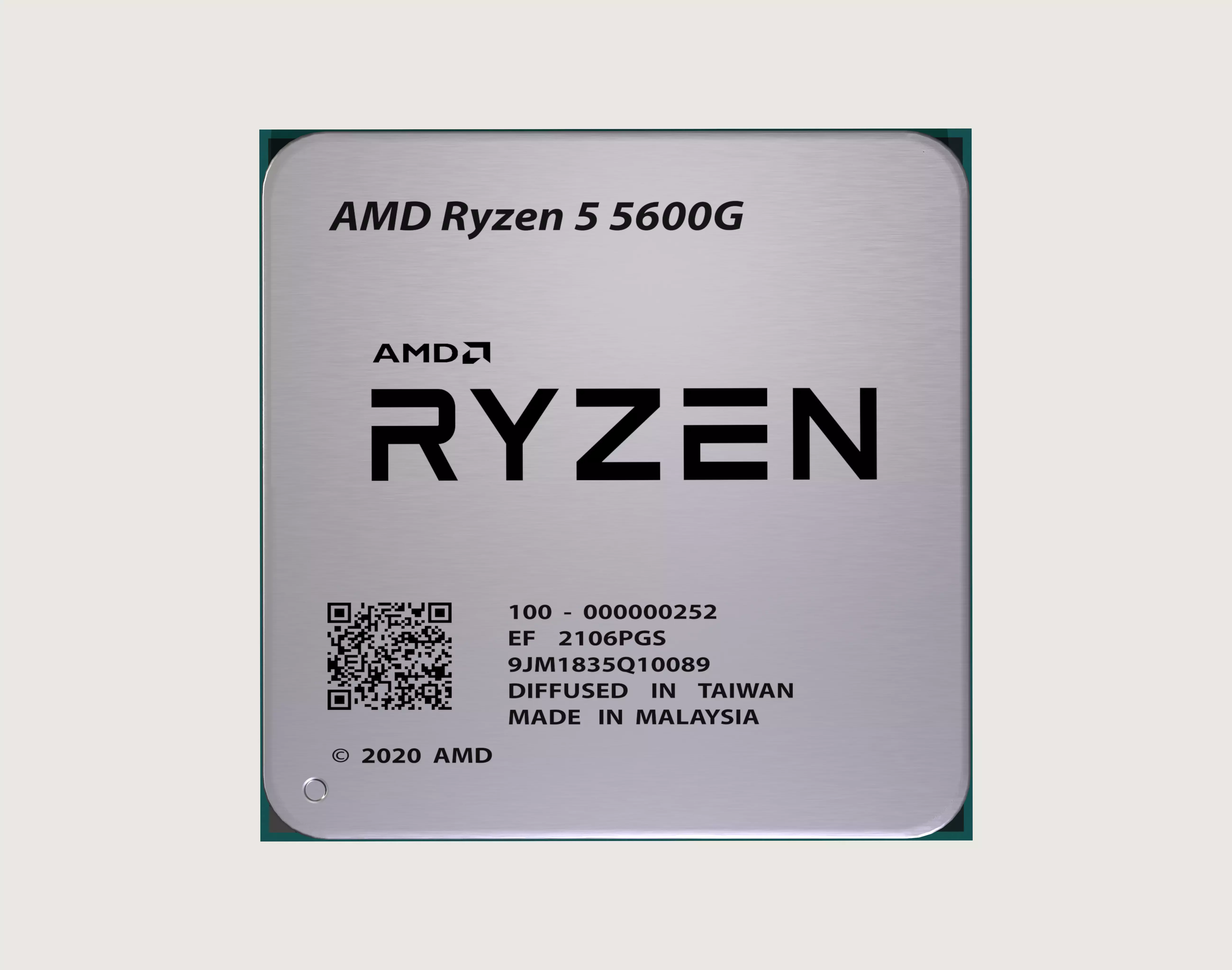 CPU AMD Ryzen 5 5600G Low-poly 3D model_0