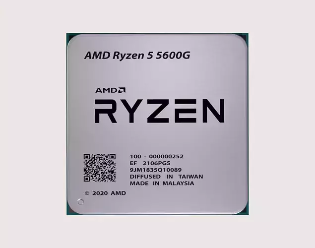 CPU AMD Ryzen 5 5600G Low-poly 3D model
