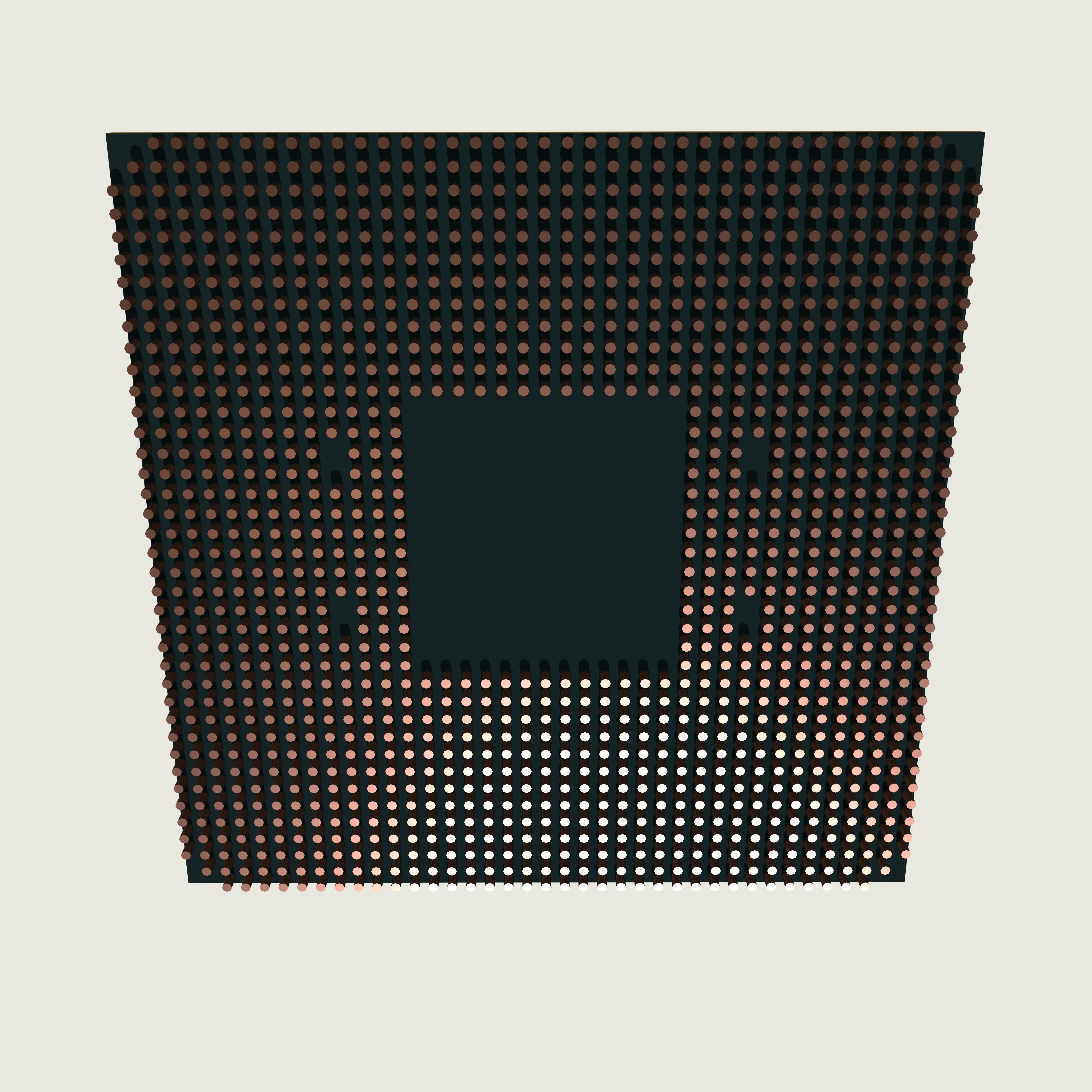 CPU AMD Ryzen 5 5600G Low-poly 3D model_14