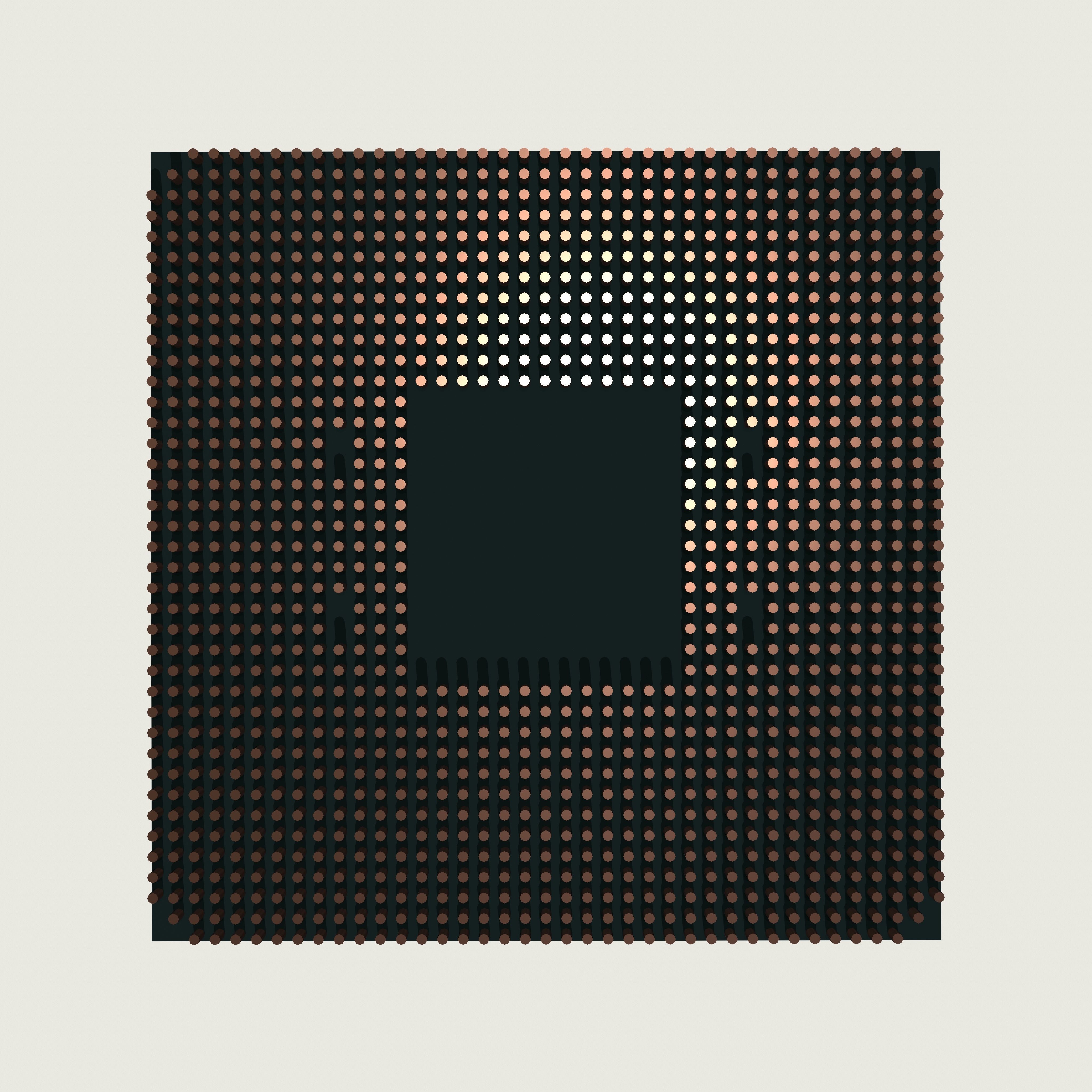 CPU AMD Ryzen 5 5600G Low-poly 3D model_11