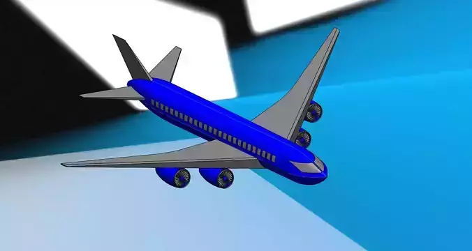 Airplane in Solidworks 3D model