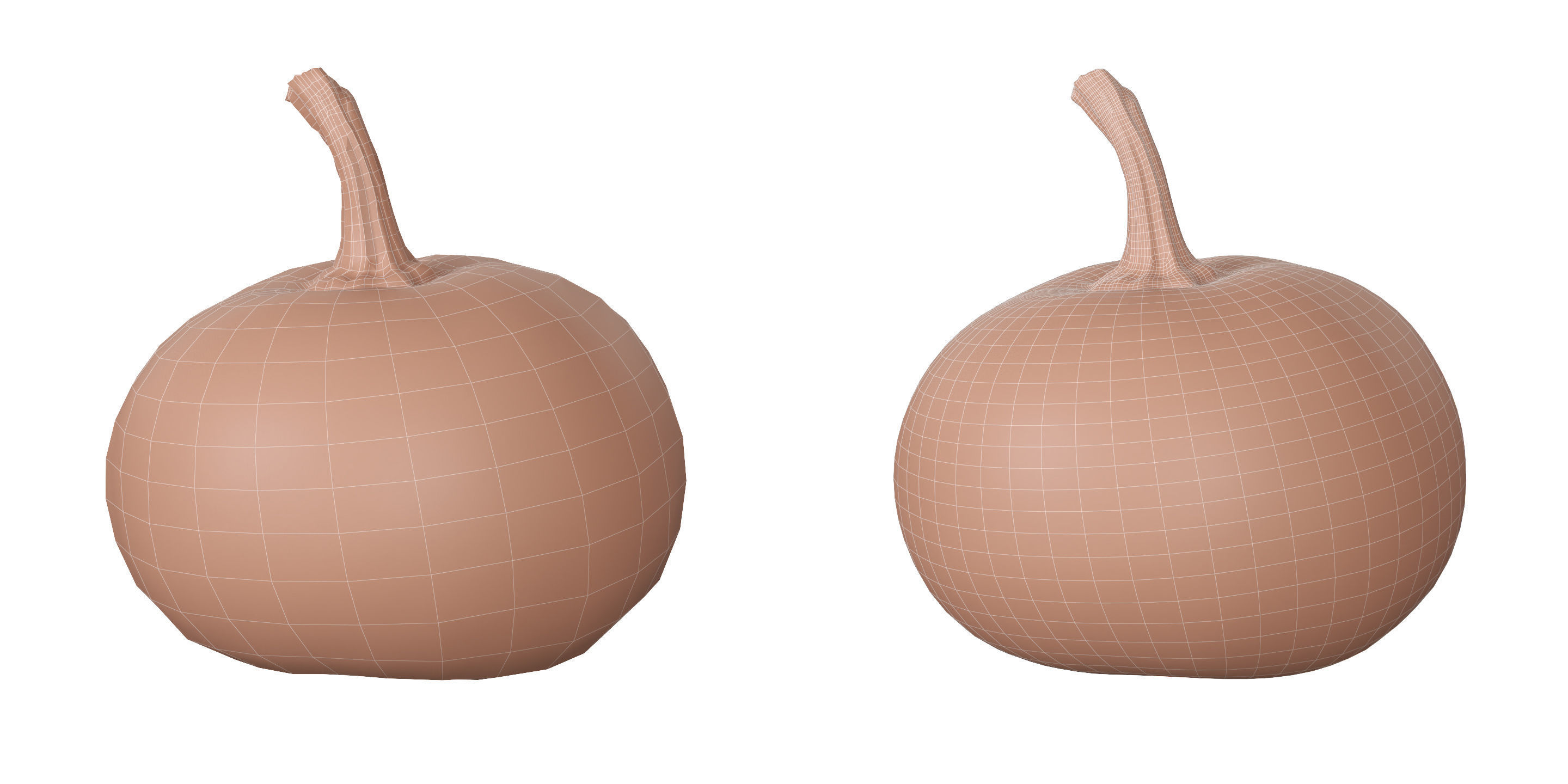 Small Pumpkin Baby Bear Low-poly 3D model_9