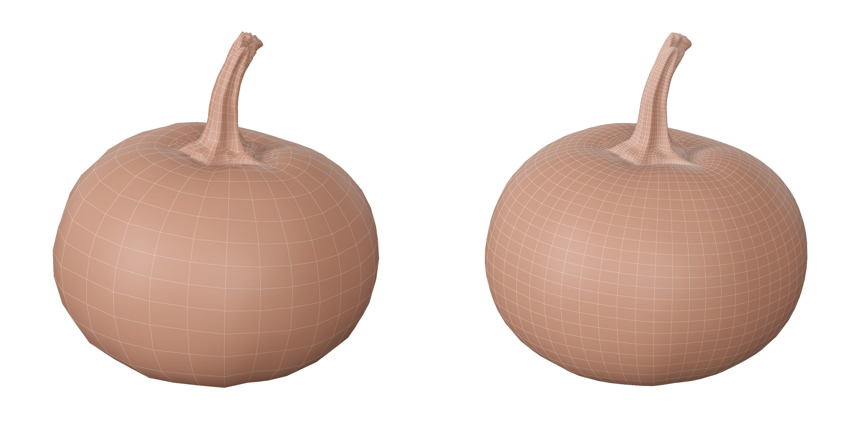 Small Pumpkin Baby Bear Low-poly 3D model_8