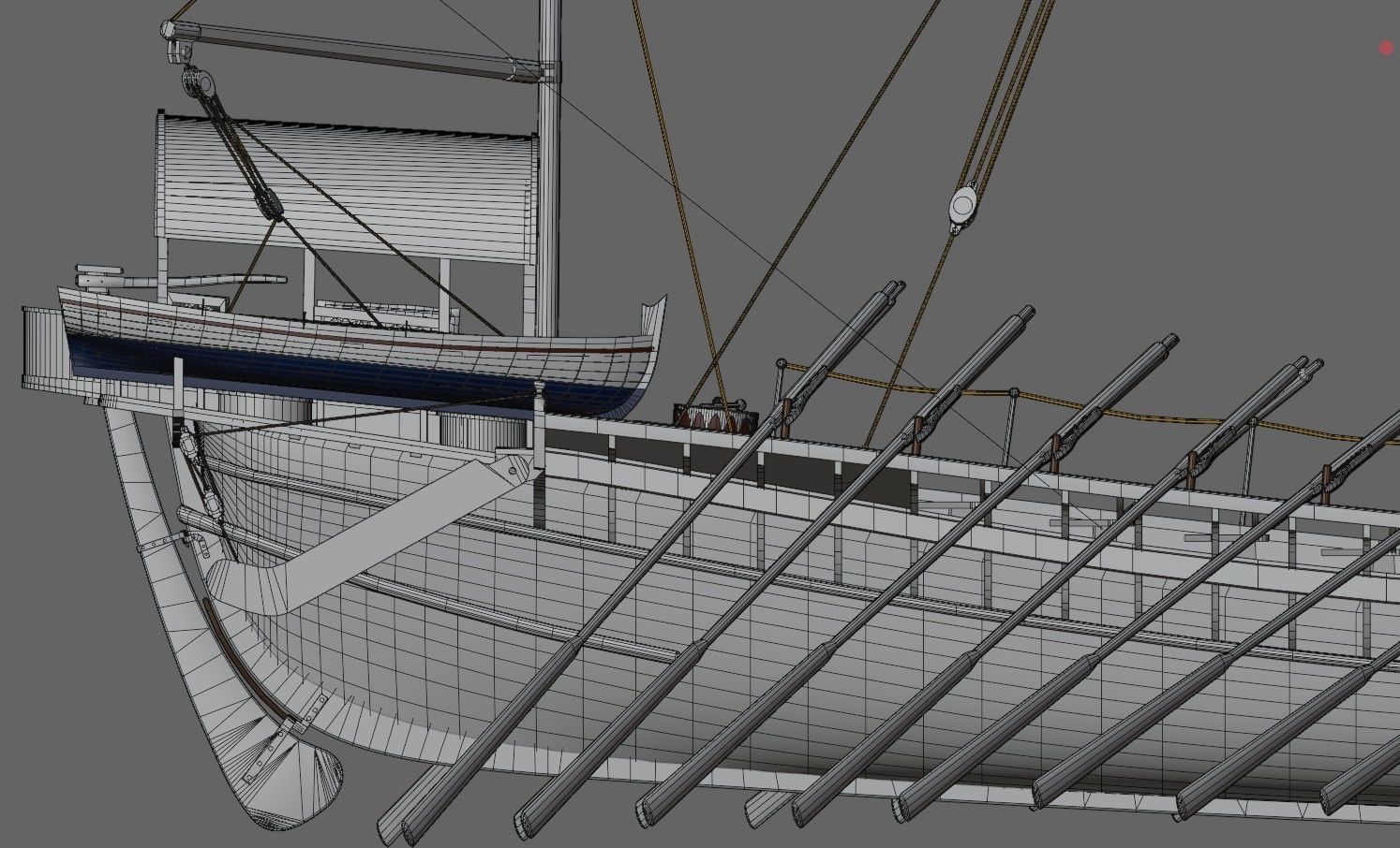 Caique of the Sultan    Arab Turkish WarShip   XVI century    3D model_18