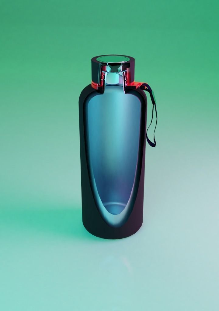 caffee flask Low-poly 3D model_5