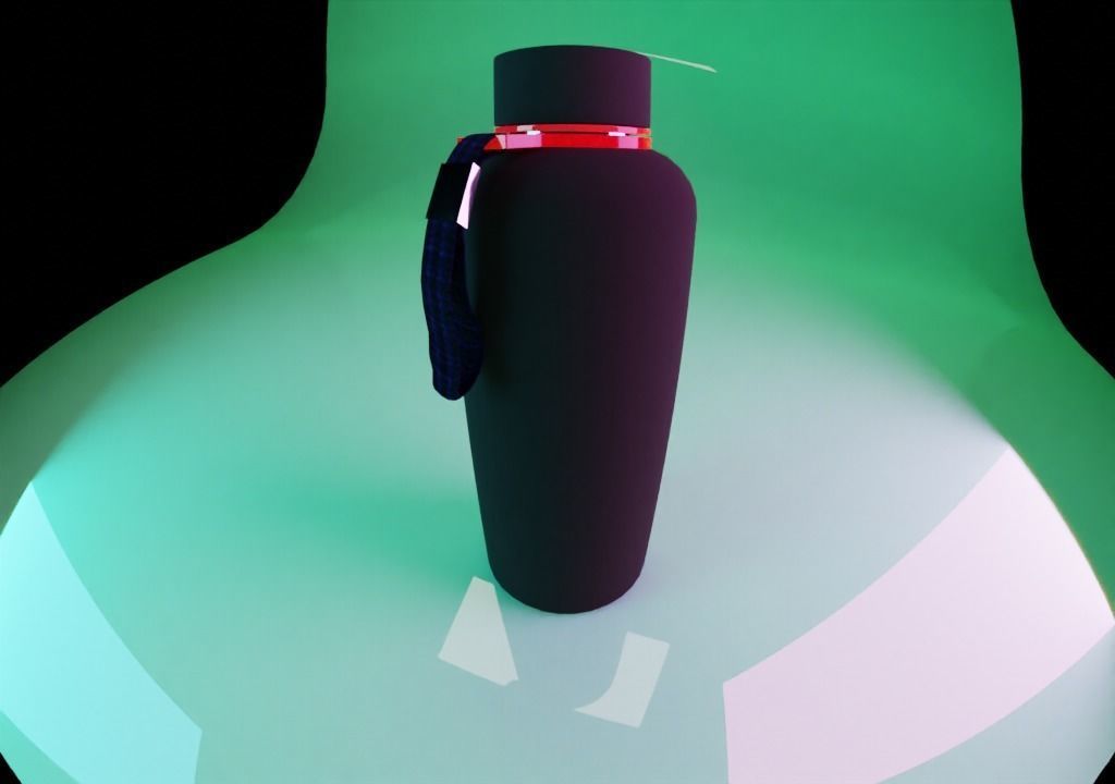 caffee flask Low-poly 3D model_4