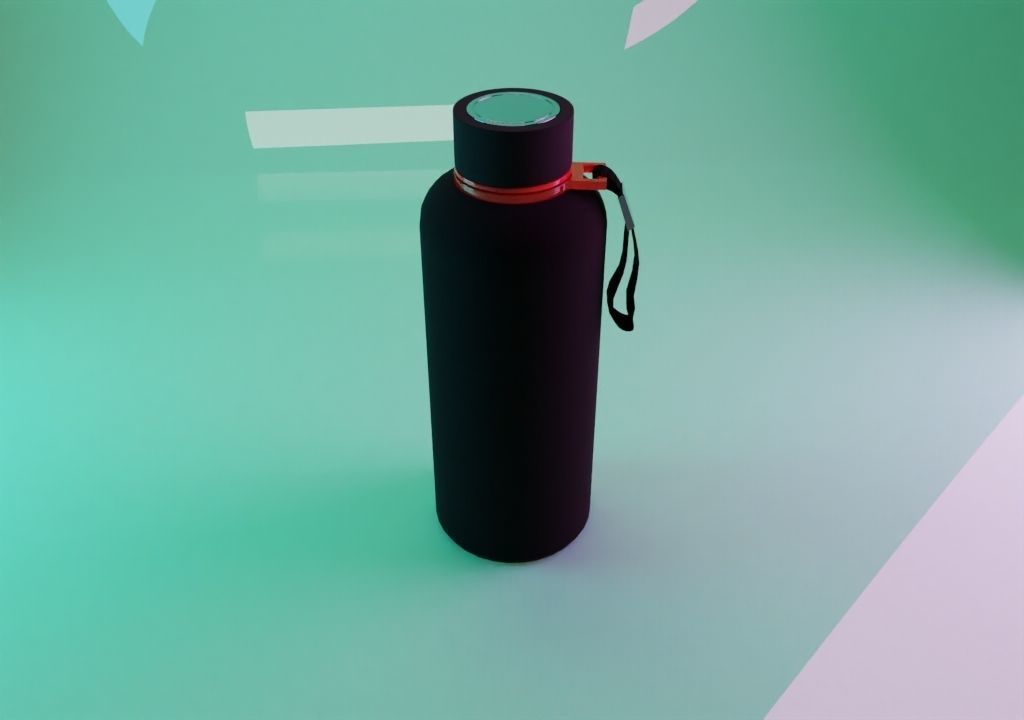 caffee flask Low-poly 3D model_6