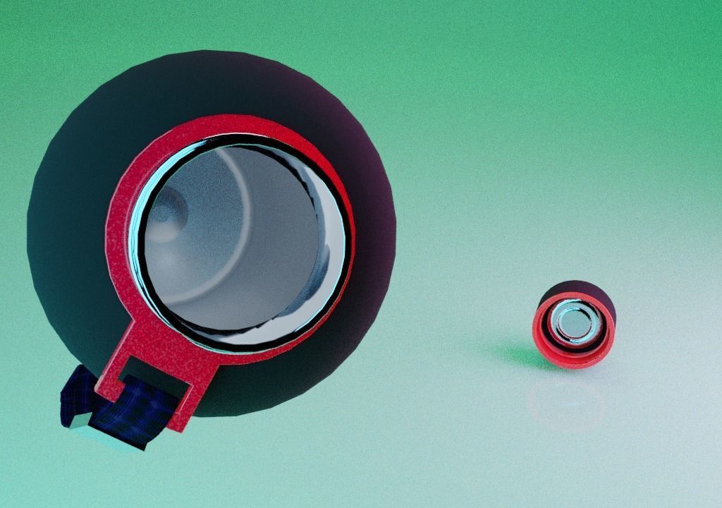 caffee flask Low-poly 3D model_3