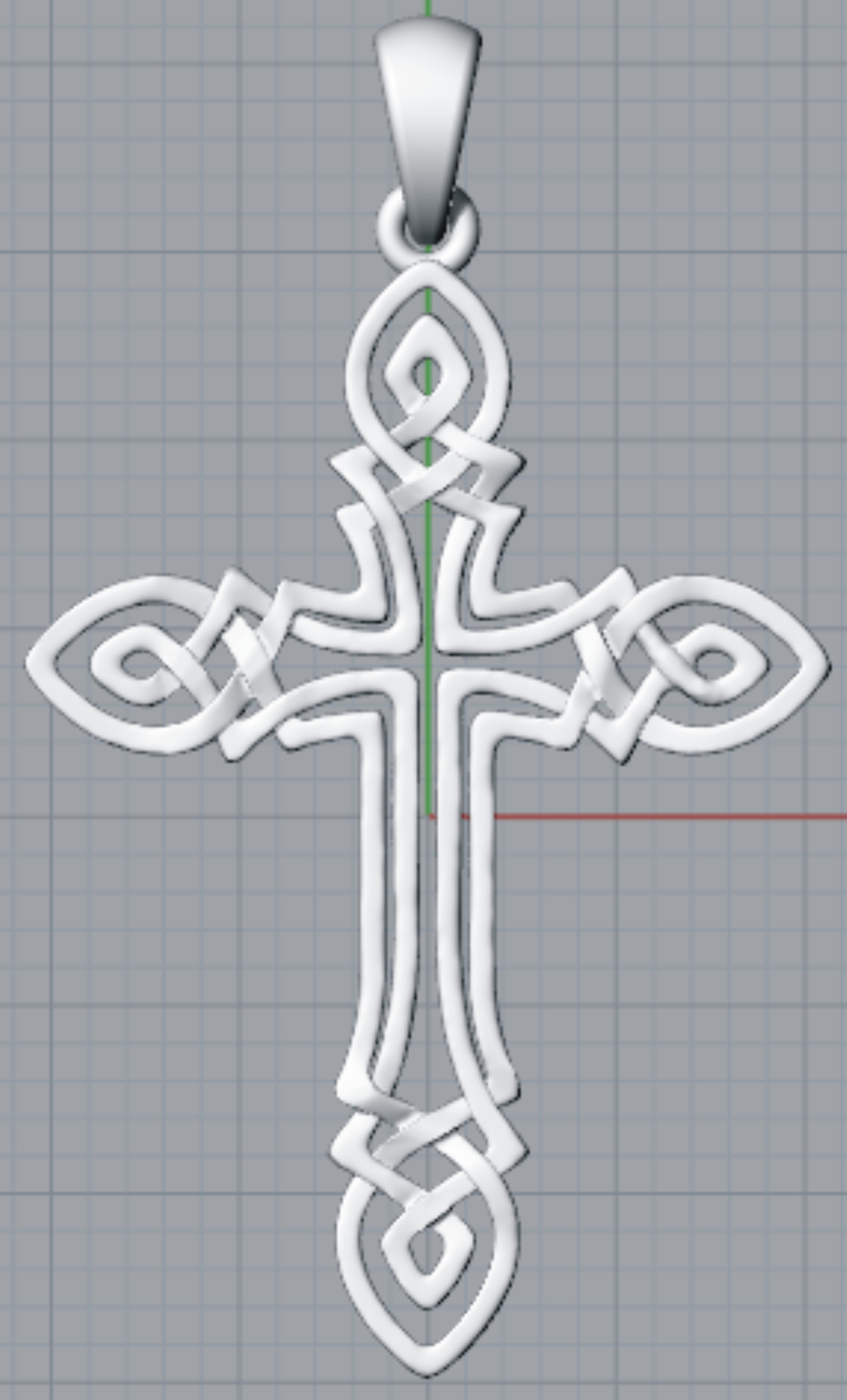 CROSS PENDANT CR07 3D print model_7