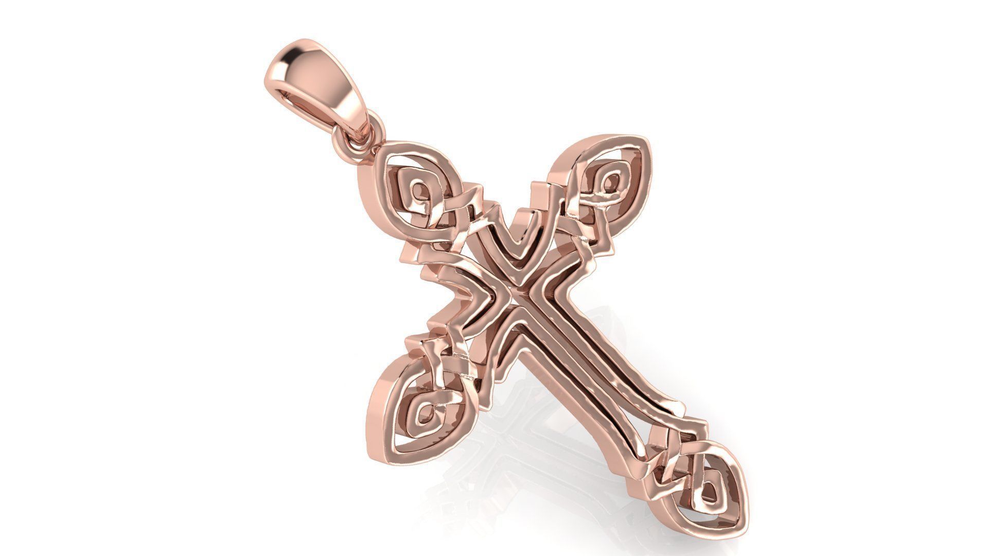 CROSS PENDANT CR07 3D print model_1