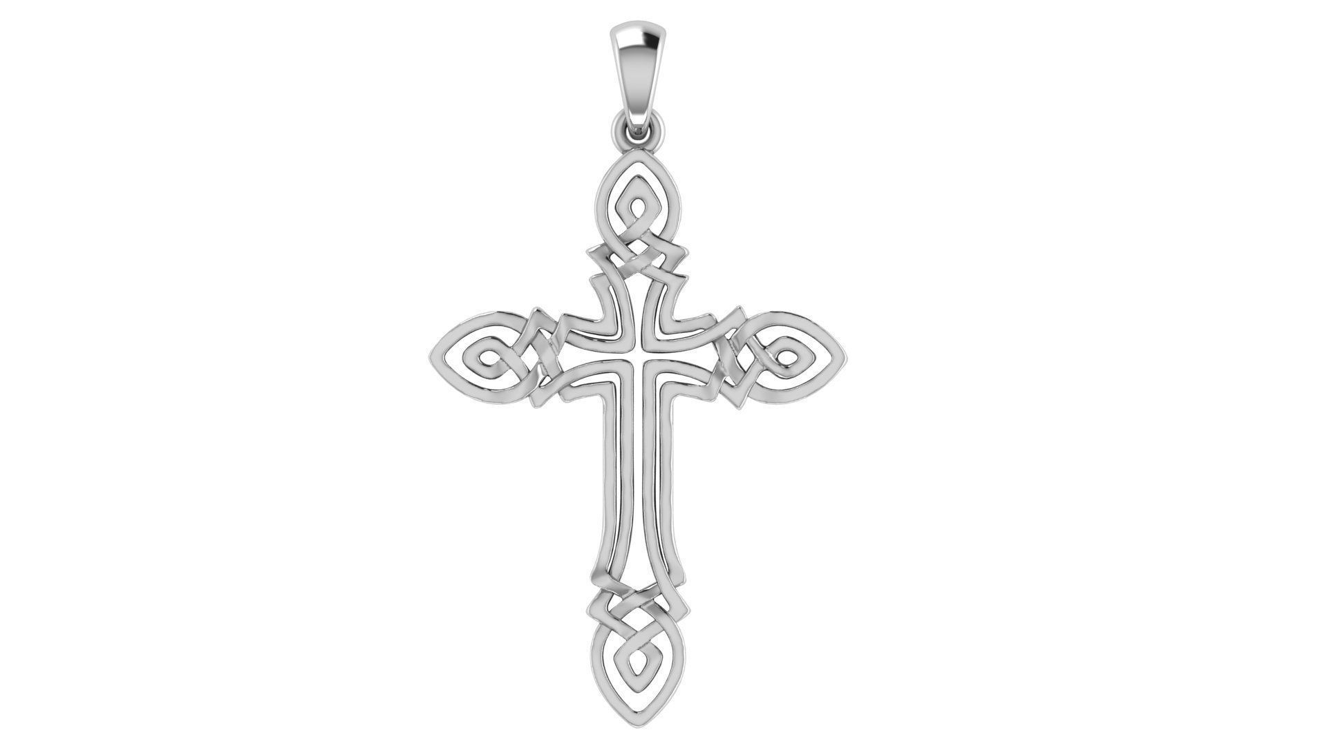 CROSS PENDANT CR07 3D print model_5