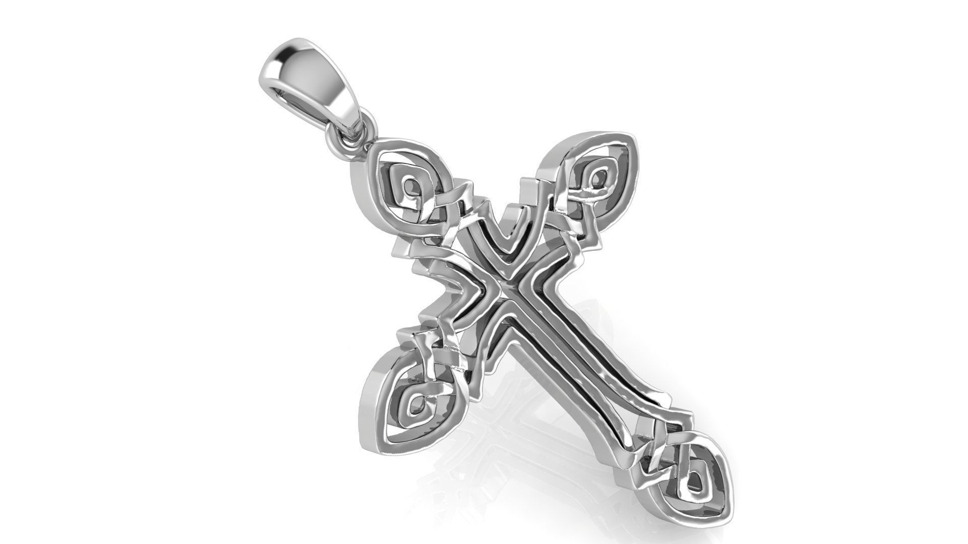 CROSS PENDANT CR07 3D print model_2