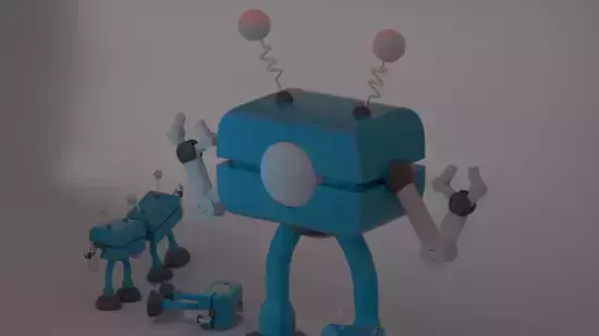 Robot and dog