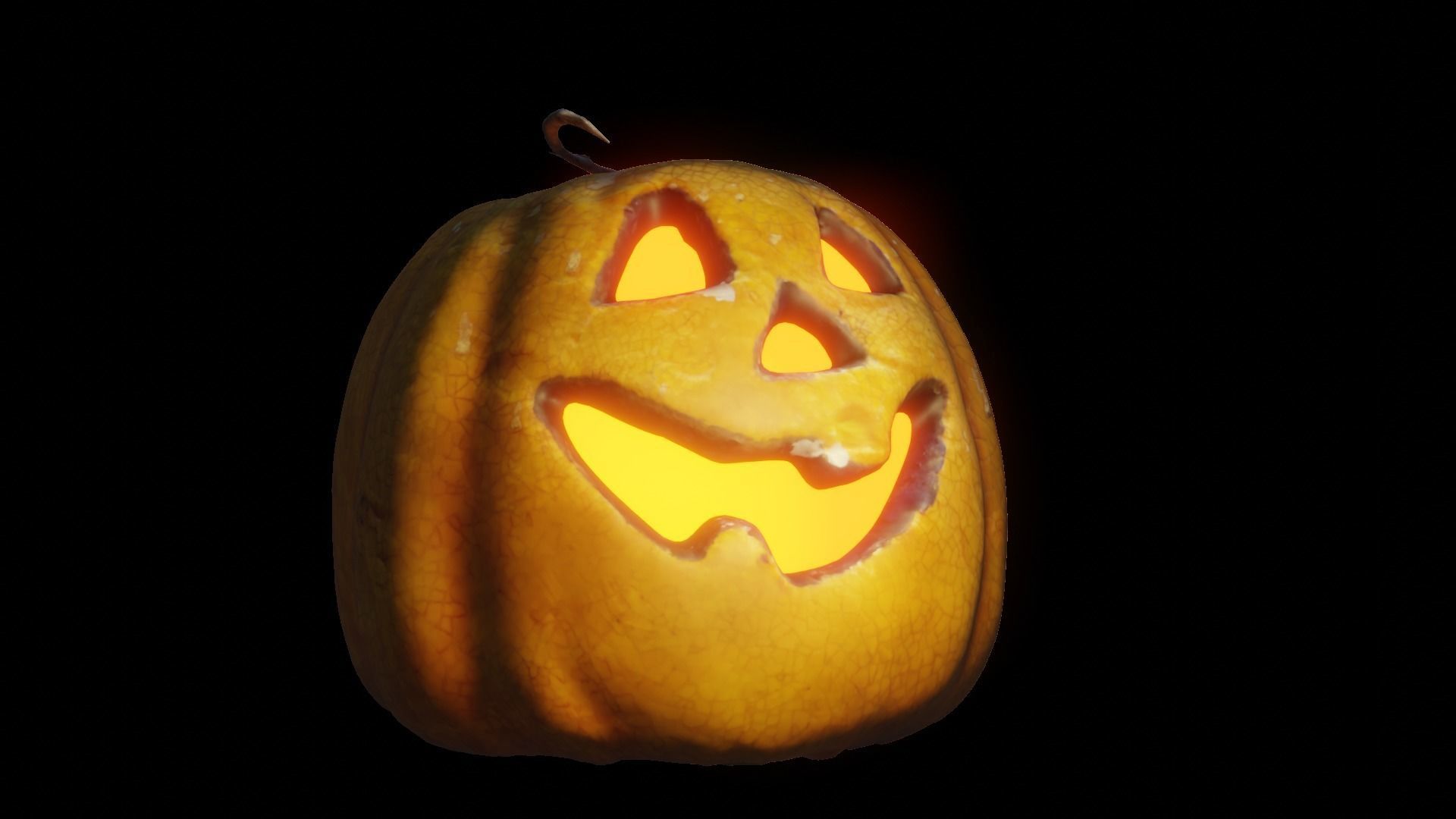 Halloween pumpkin complete SET with light and 55 ready renders Low-poly 3D model_35