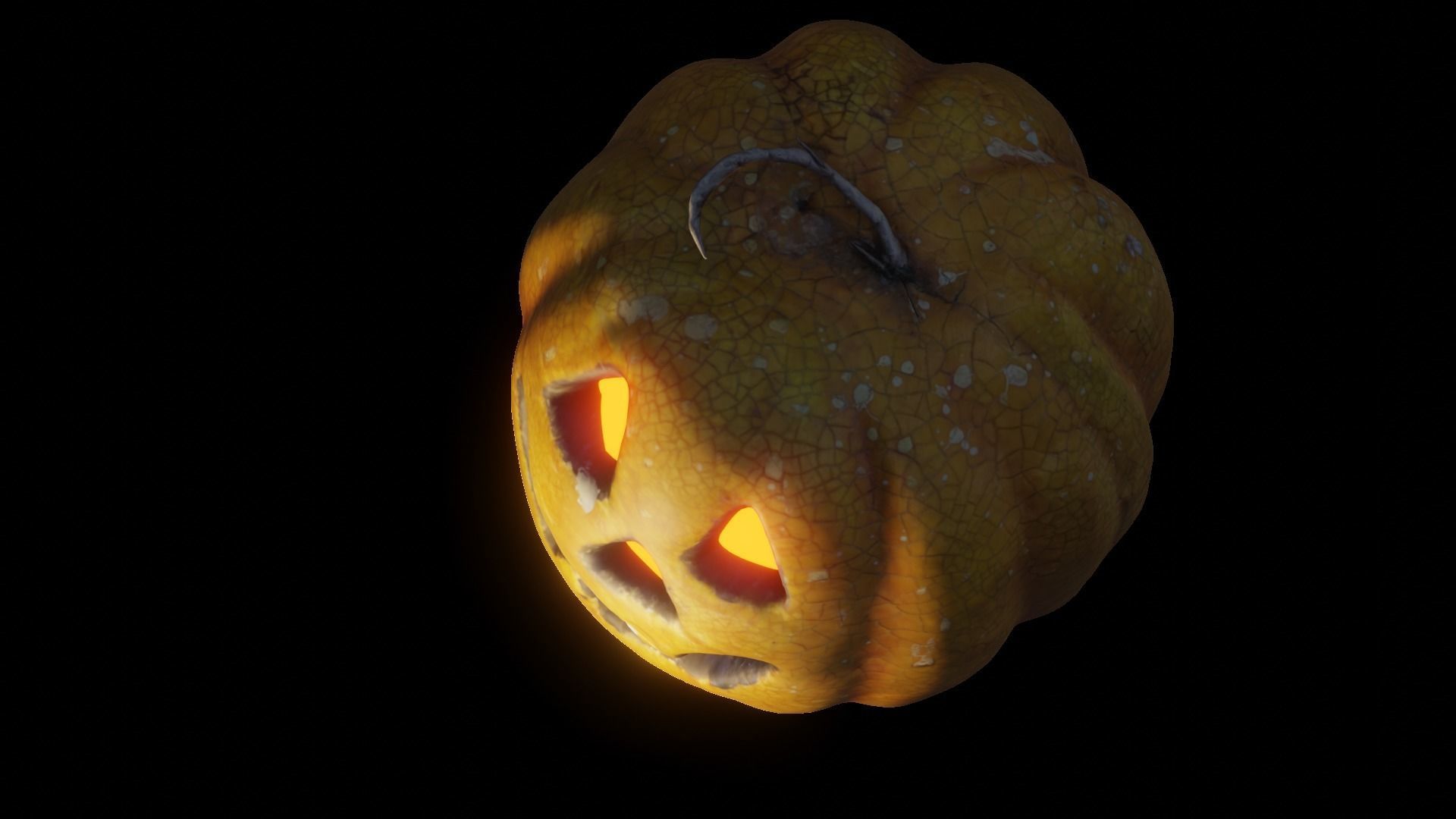 Halloween pumpkin complete SET with light and 55 ready renders Low-poly 3D model_34