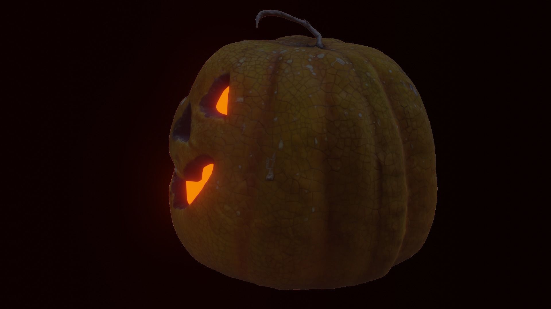 Halloween pumpkin complete SET with light and 55 ready renders Low-poly 3D model_24