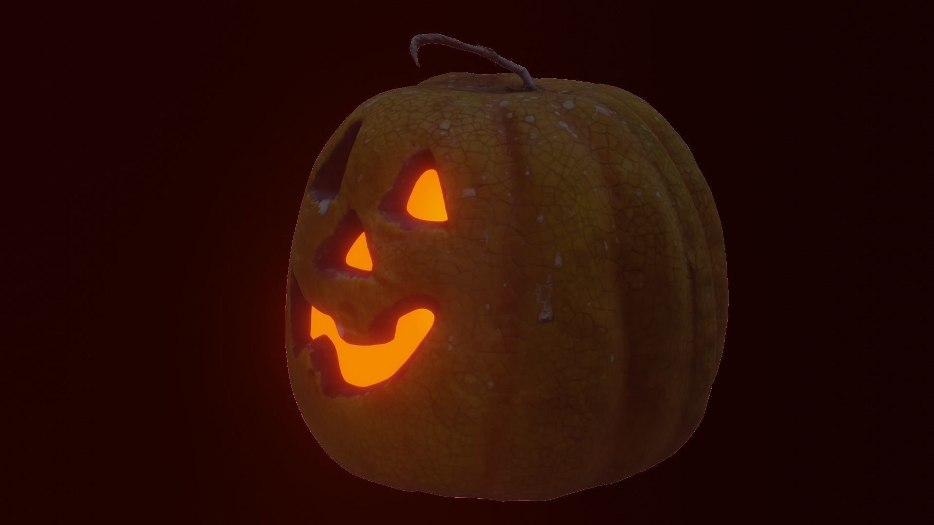 Halloween pumpkin complete SET with light and 55 ready renders Low-poly 3D model_70