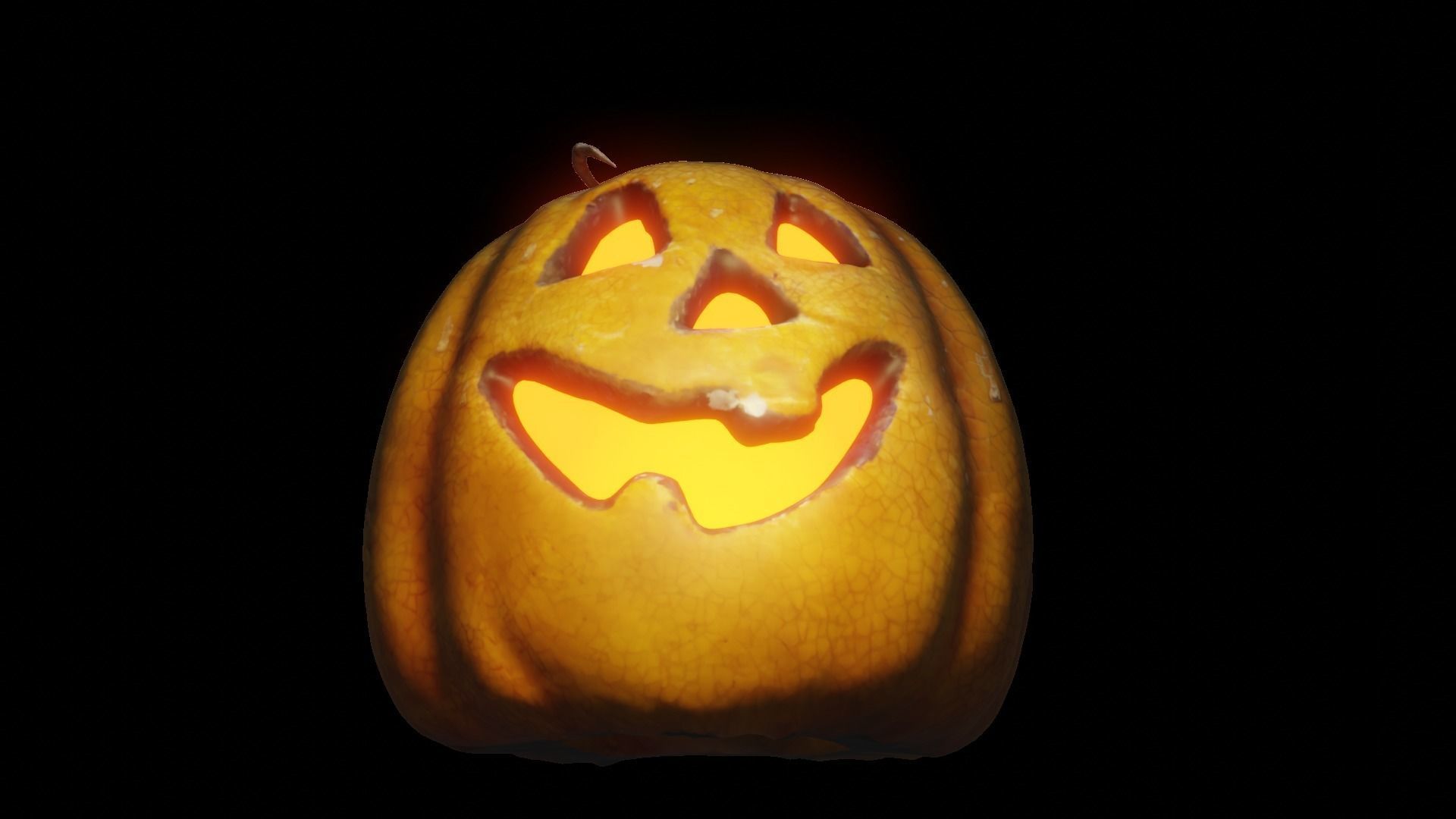 Halloween pumpkin complete SET with light and 55 ready renders Low-poly 3D model_33